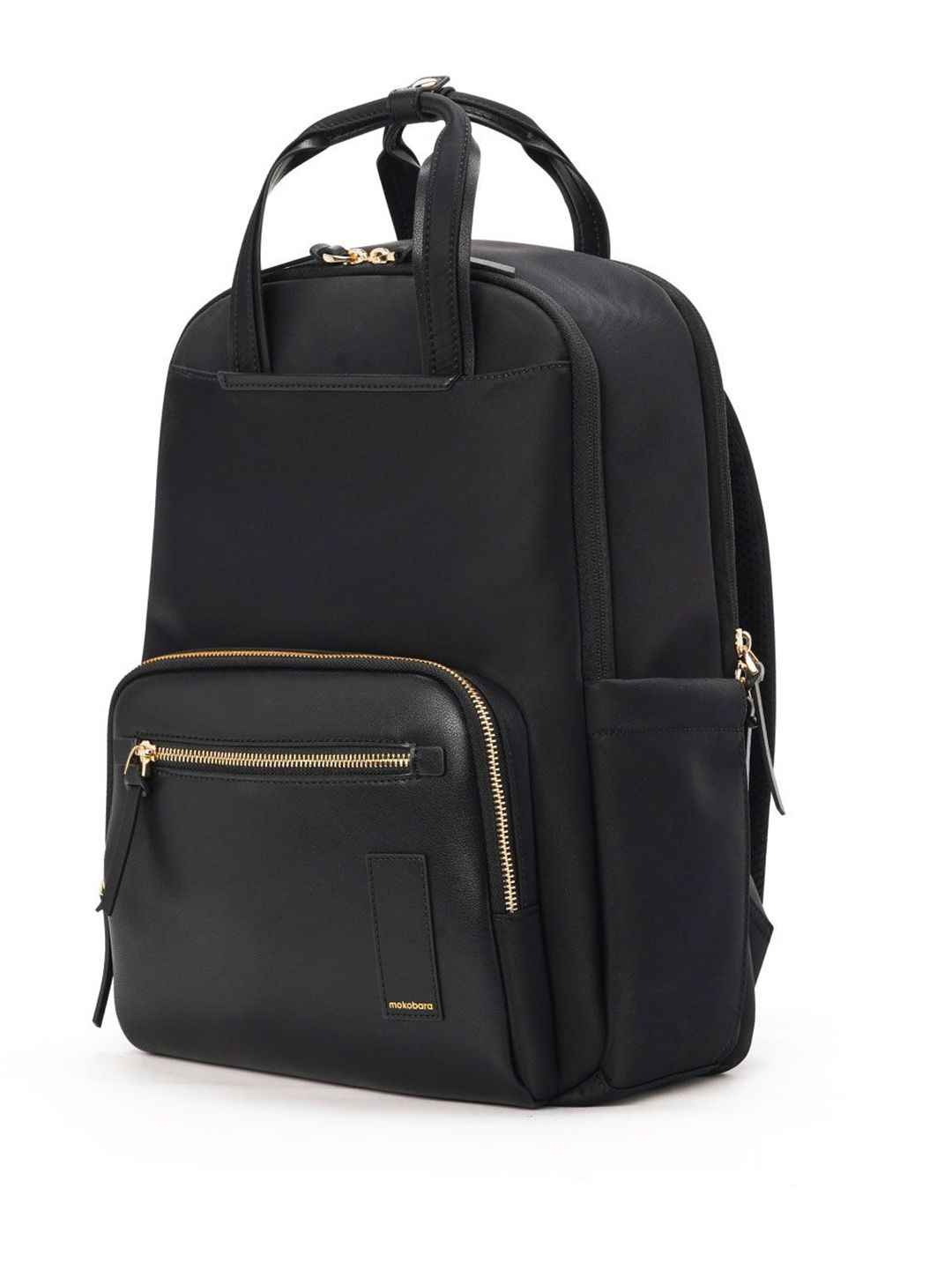 Women Padded Backpack MOKOBARA The Sundae Nylon and Vegan Leather Backpack