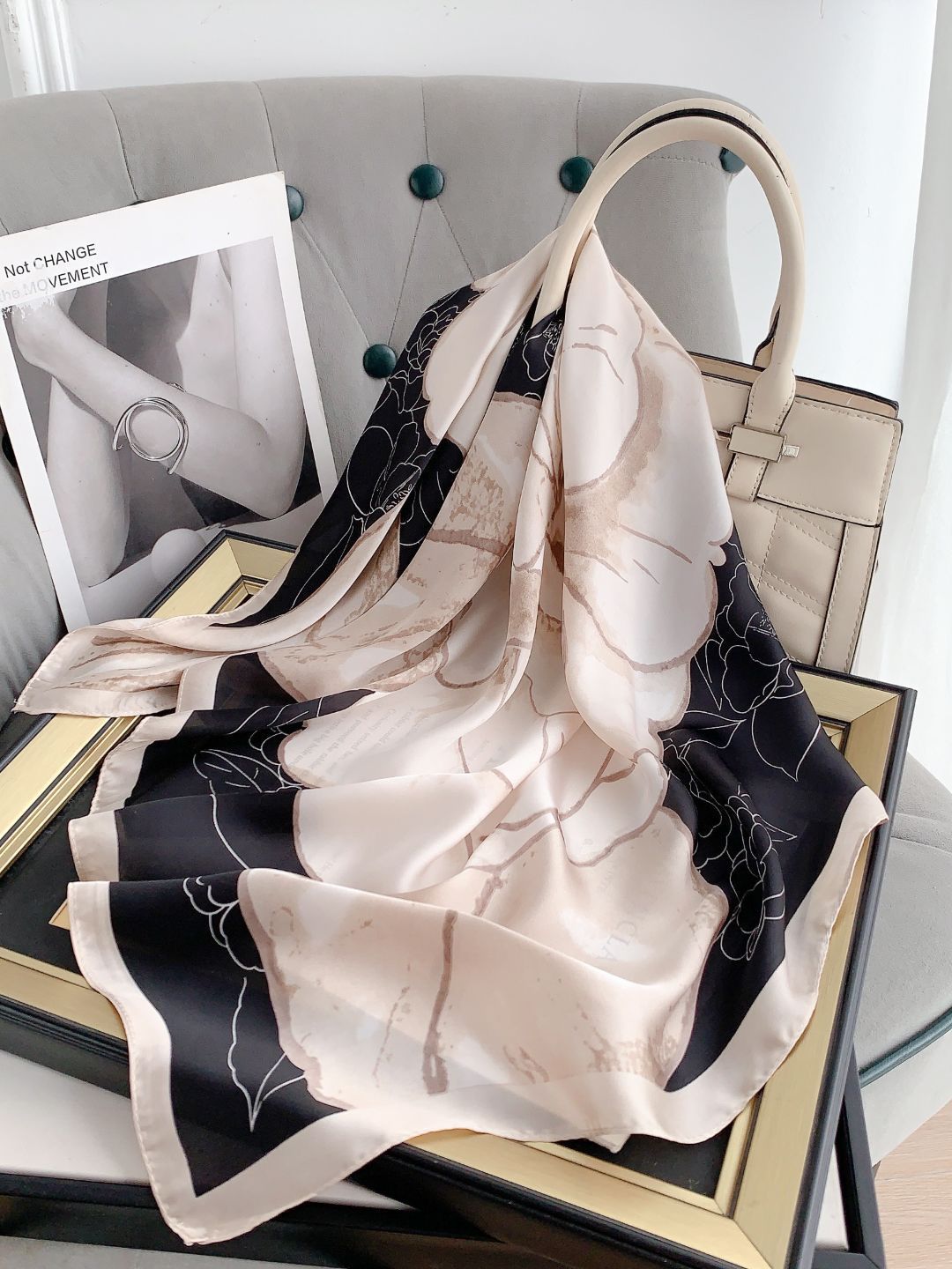 Buy CrossKulture Women Printed Satin Scarf - Scarves for Women