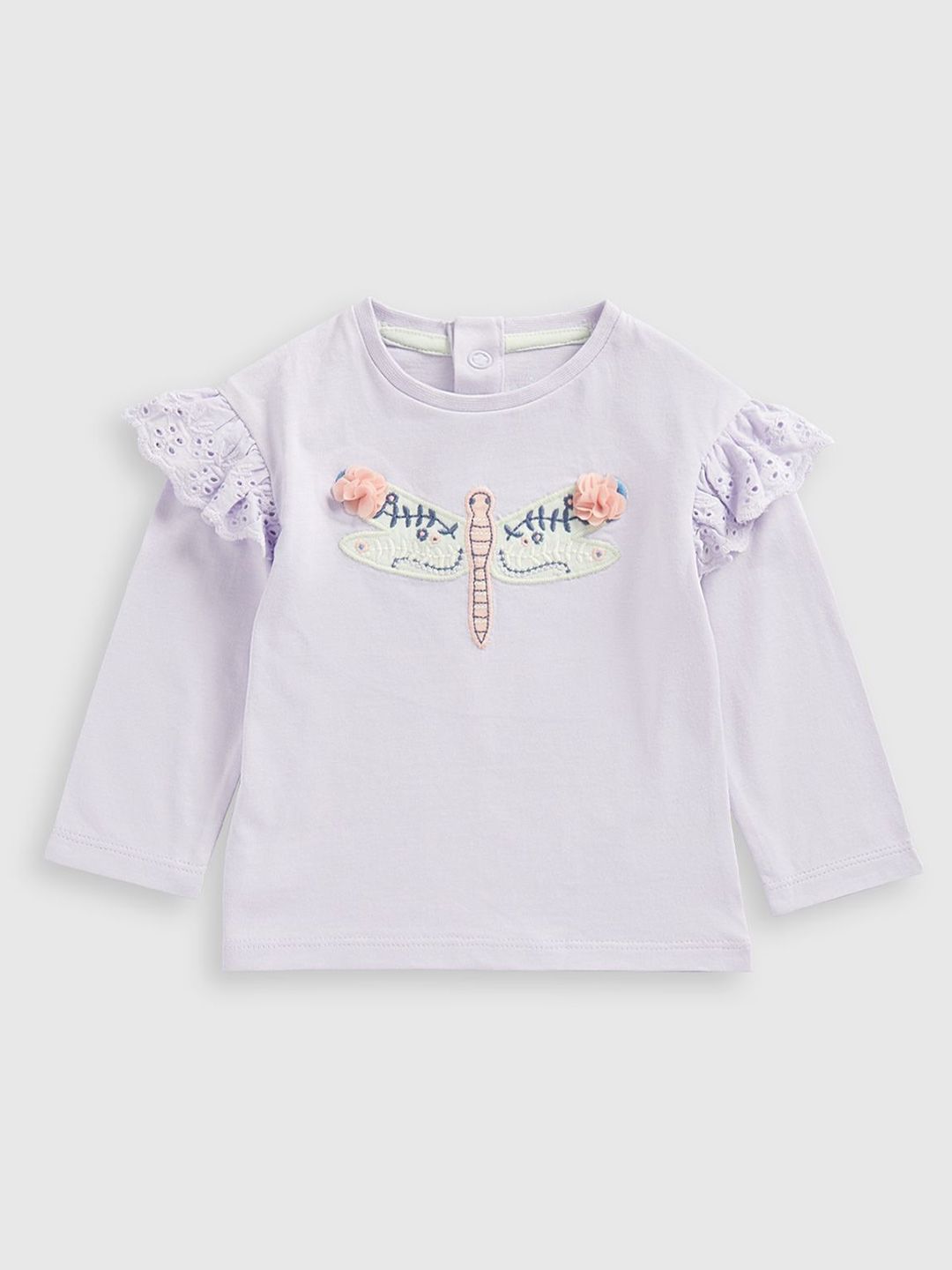 mothercare Girls Graphic Printed Round Neck Cotton T-shirt