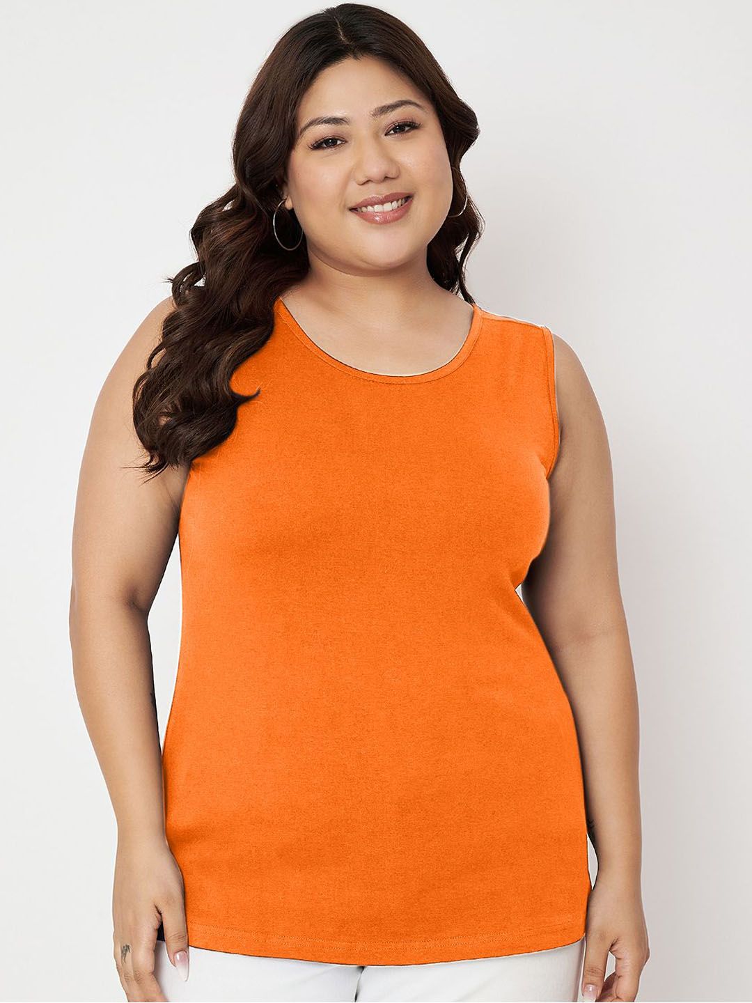 BRINNS Plus Size Solid Non-Padded Cotton Camisole