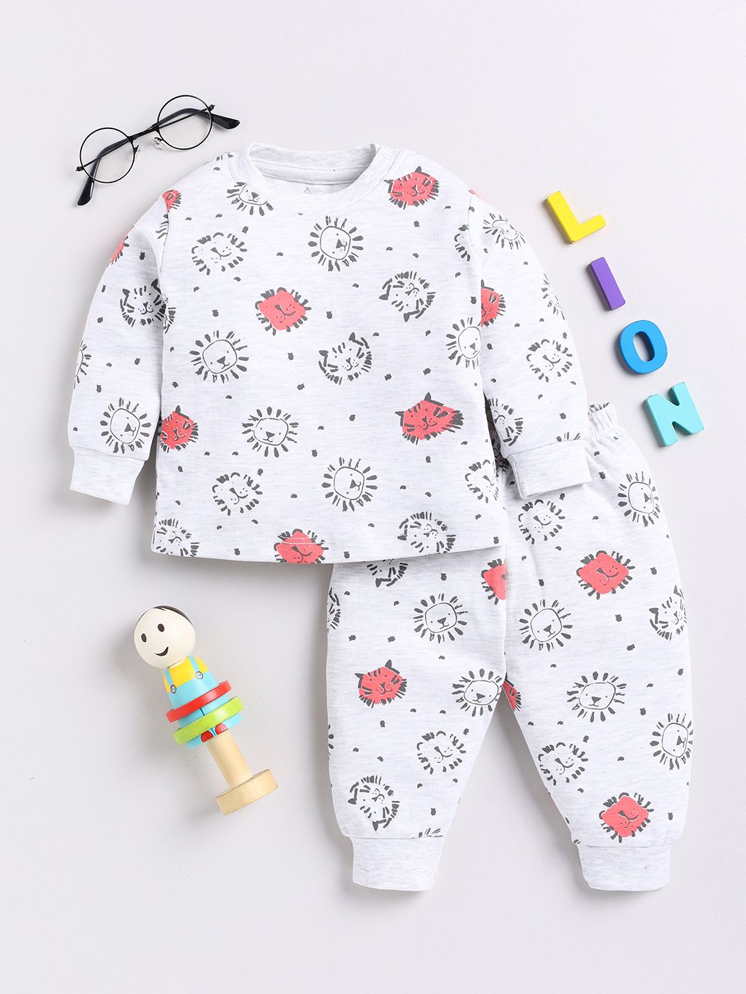 YK X Tinyo Infant Boys Printed T-Shirt With Joggers