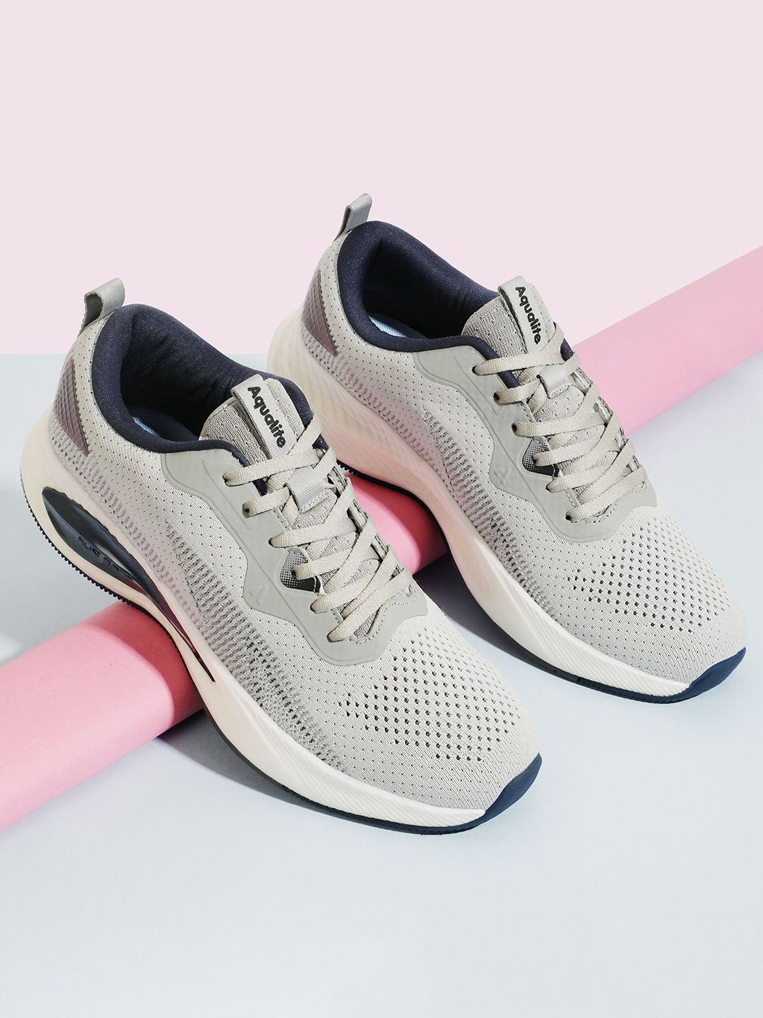 Aqualite Men Woven Design Round Toe Sneakers