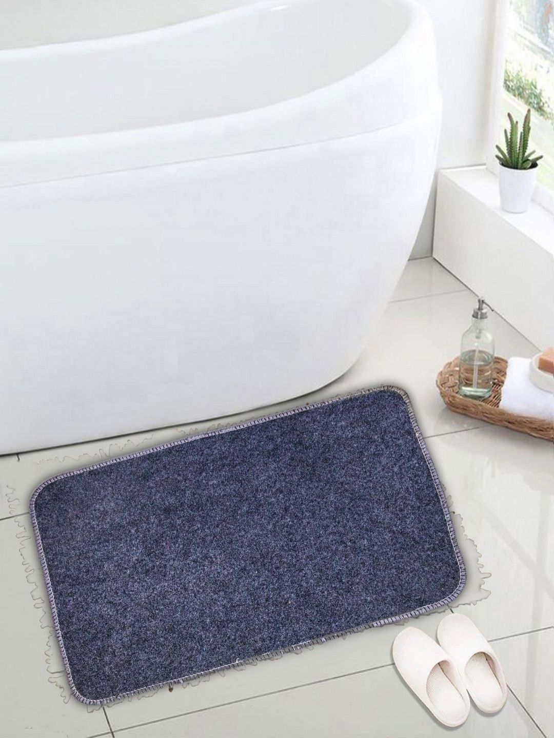 AaHo Decor Grey & Brown 2 Pieces 350 GSM Microfibre Bath Rugs