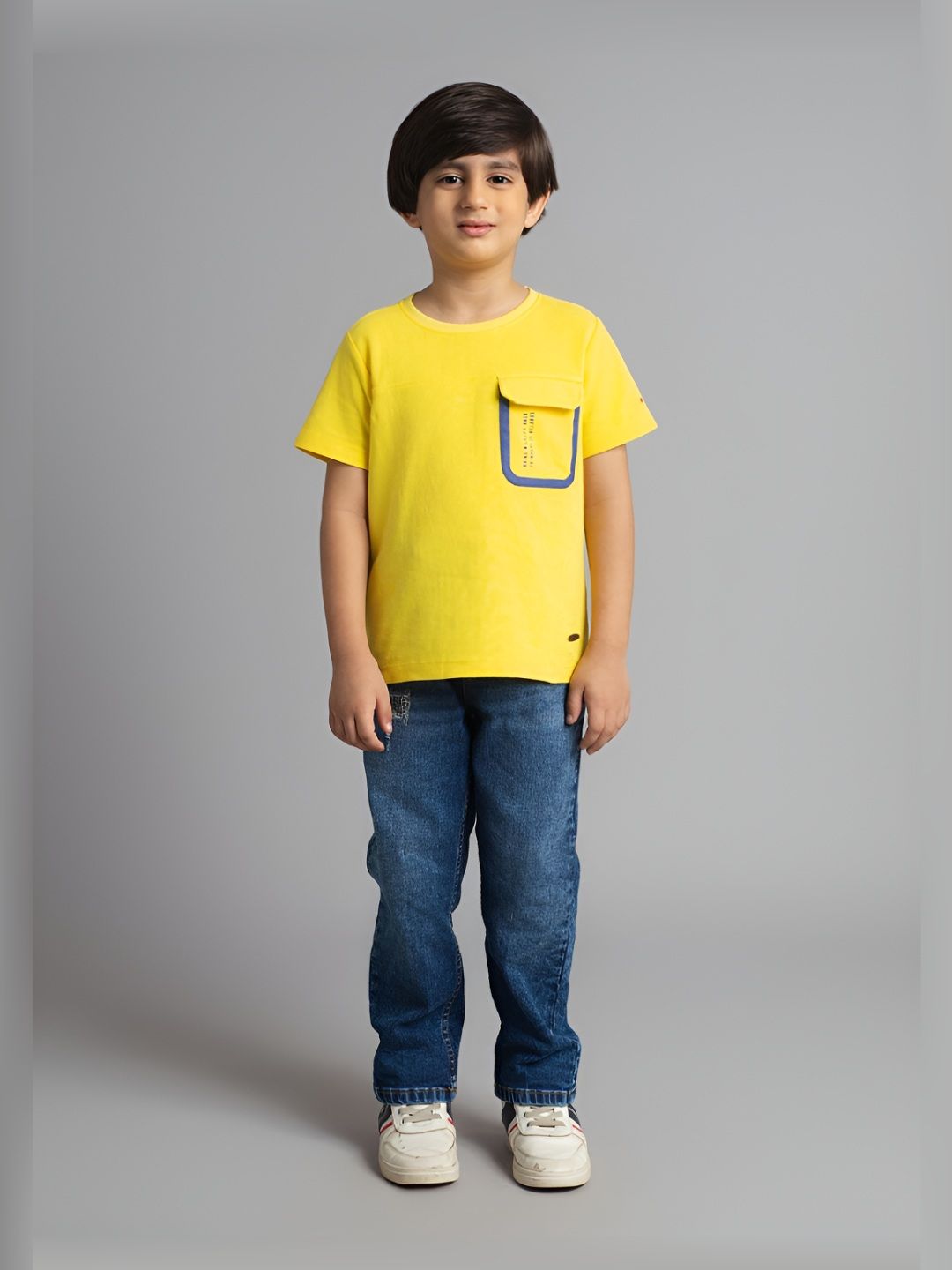 Ed-a-Mamma Boys Bio Finish Typography Printed Round Neck Cotton T-shirt