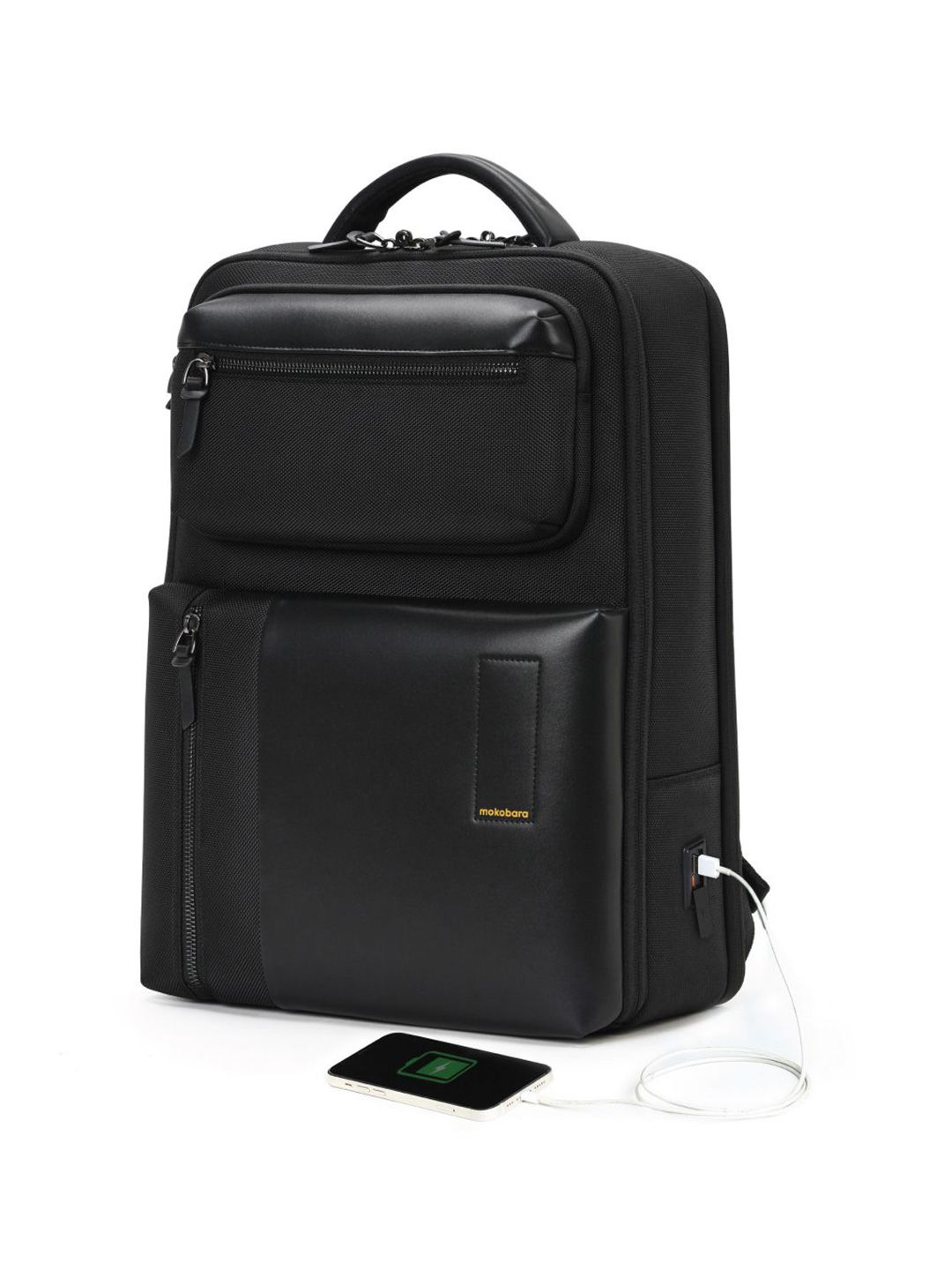 Unisex Backpack MOKOBARA The Work Structured Nylon and Vegan Leather Backpack