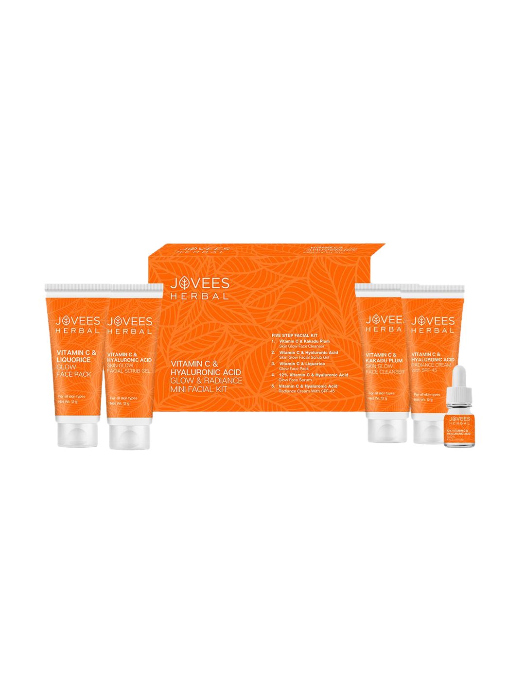 Jovees Herbal Vitamin C & Hyaluronic Acid Glow & Radiance Facial Mini Kit