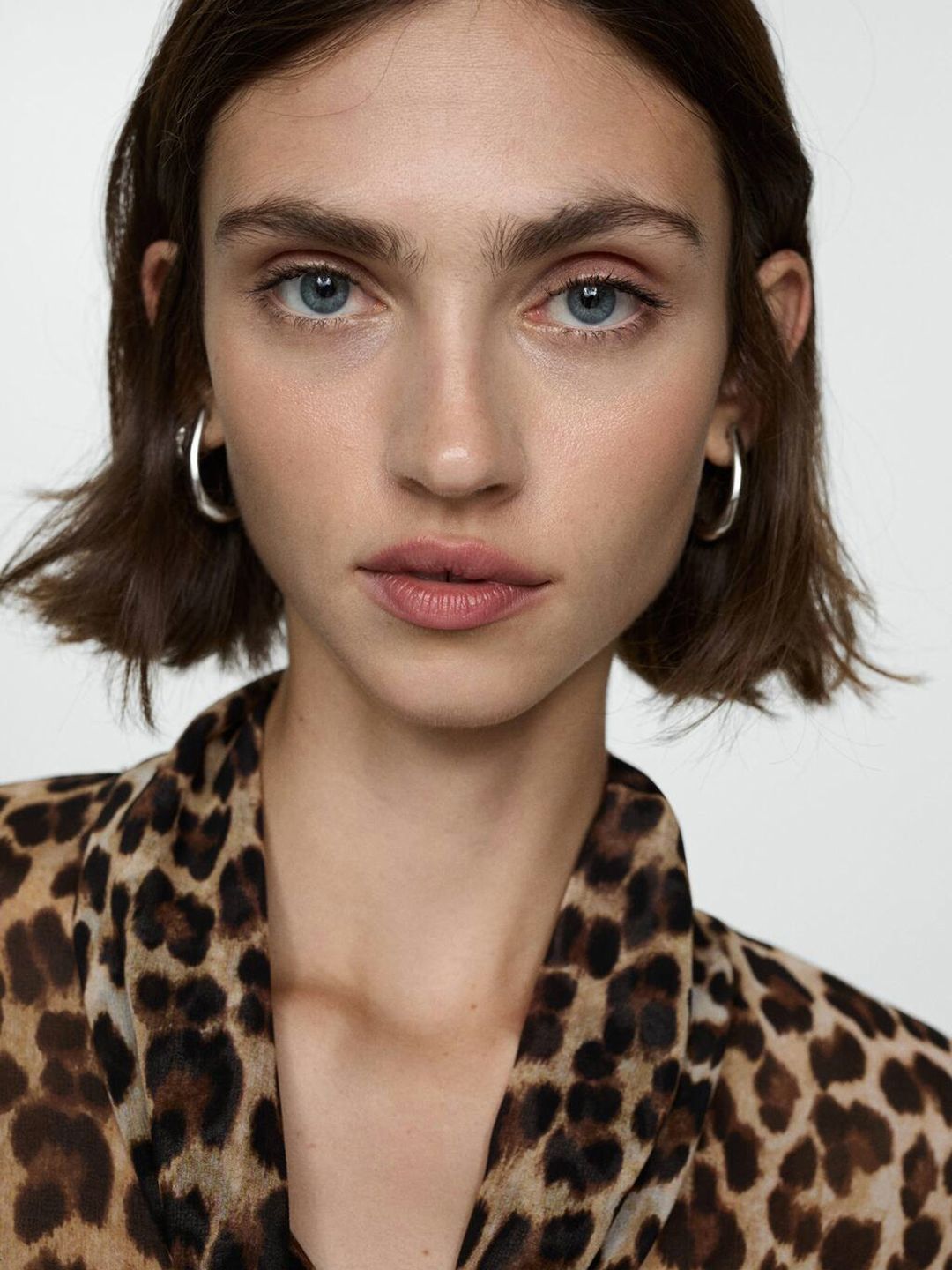 Animal Print Tie-Up Neck Top
