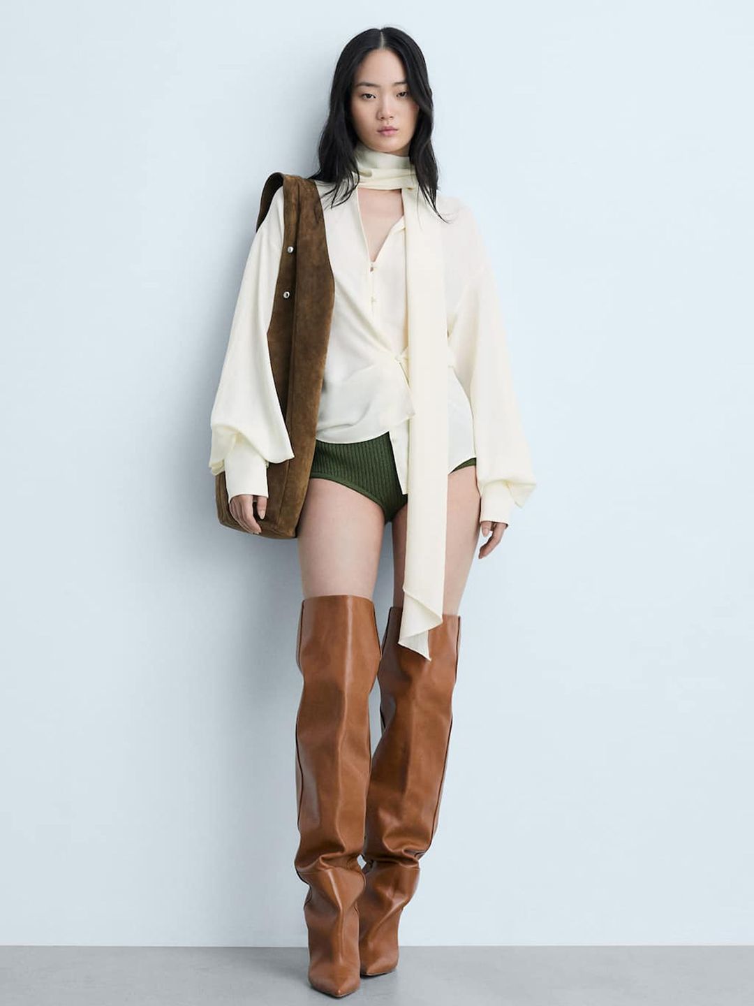 Tie-Up Neck Top