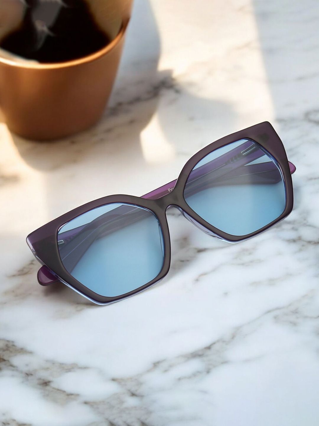 Ted Smith Unisex Cateye Sunglasses with Polarised and UV Protected Lens SUN-PRIVE1_C3