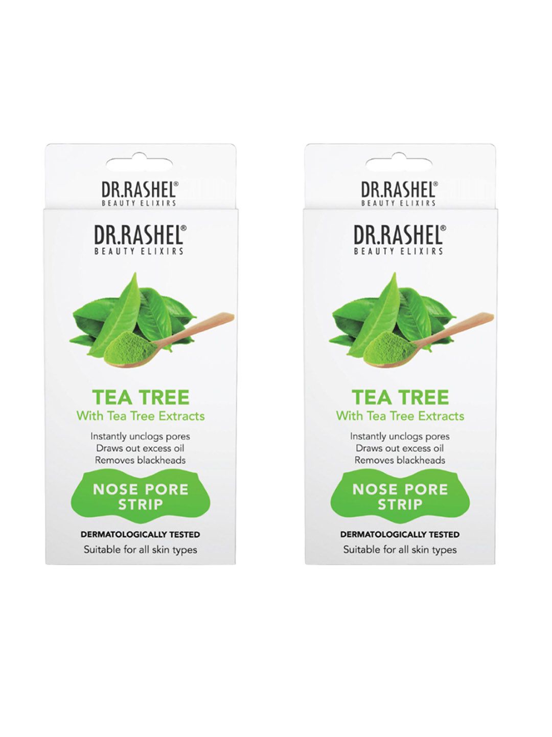 DR.RASHEL Set Of 2 Tea Tree Nose Strips- 10 Strips Each