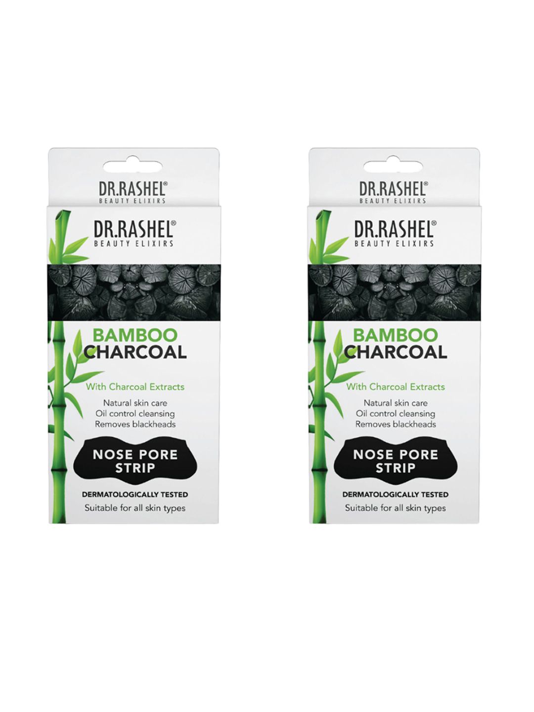 DR.RASHEL Set Of 2 Bamboo Charcoal Nose Strips 10 Strips Each
