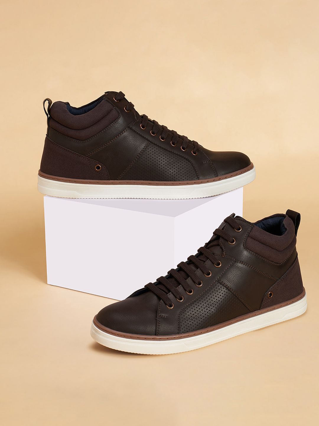 BYFORD by Pantaloons Men PU Contrast Sole Sneakers