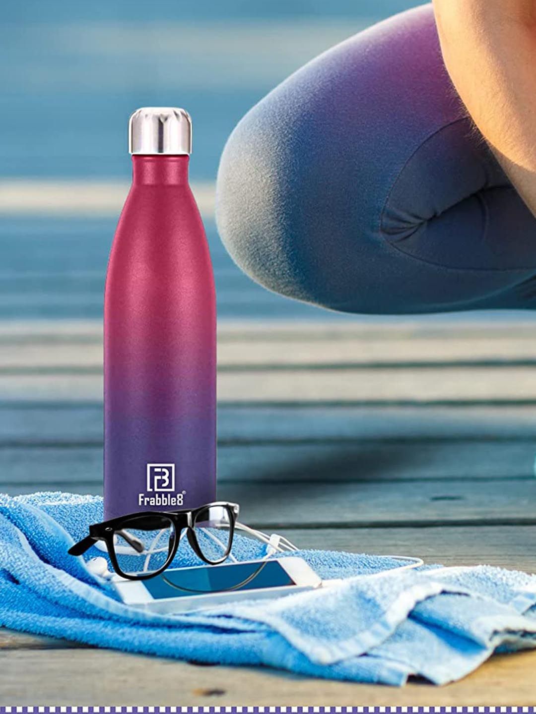 Frabble8 Vacuum Insulated Stainless Steel Water Bottle Hot & Cold Thermos Flask 900 ml Price in India