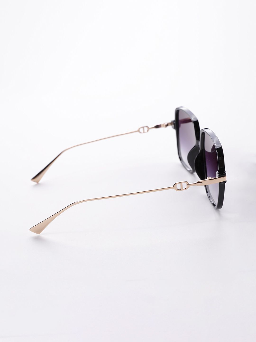 Intellilens Unisex Purple Lens & Black Butterfly Sunglasses