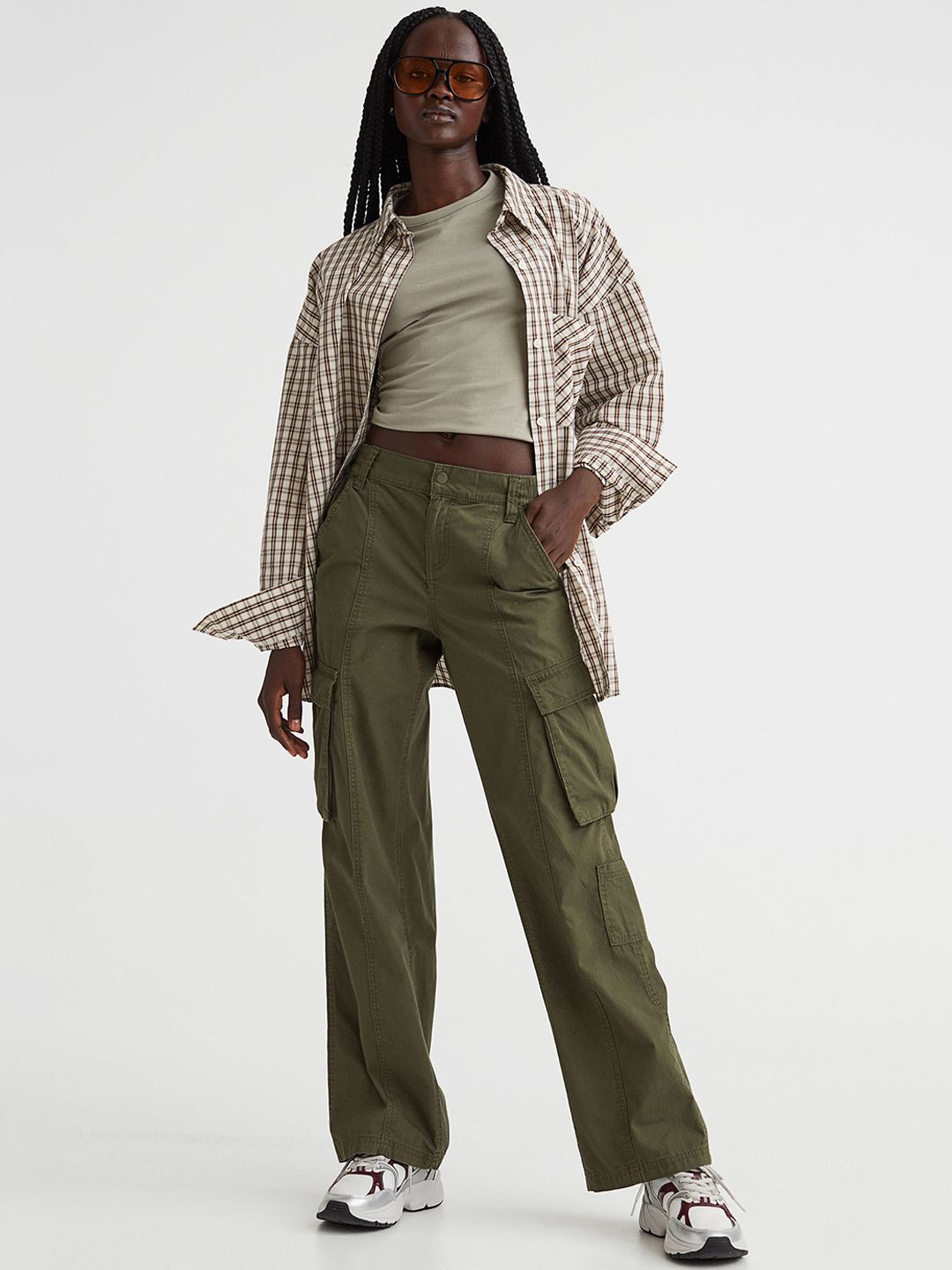 H&M Canvas Cargo Trousers Price in India