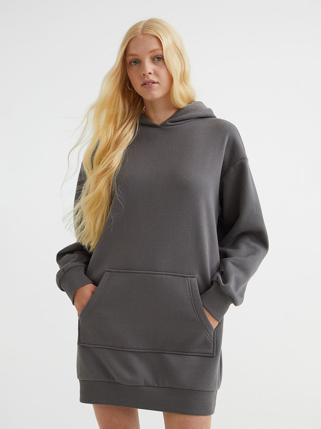 H&M Woman Hooded sweatshirt dress Price in India