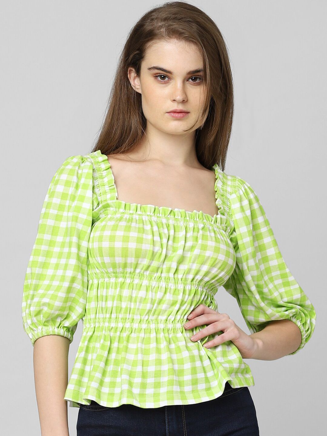 ONLY Green Print Top Price in India