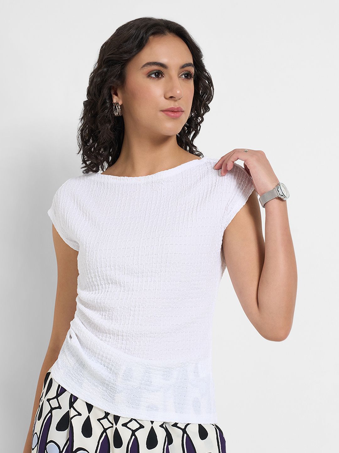 Annabelle by Pantaloons Round Neck Fitted Top