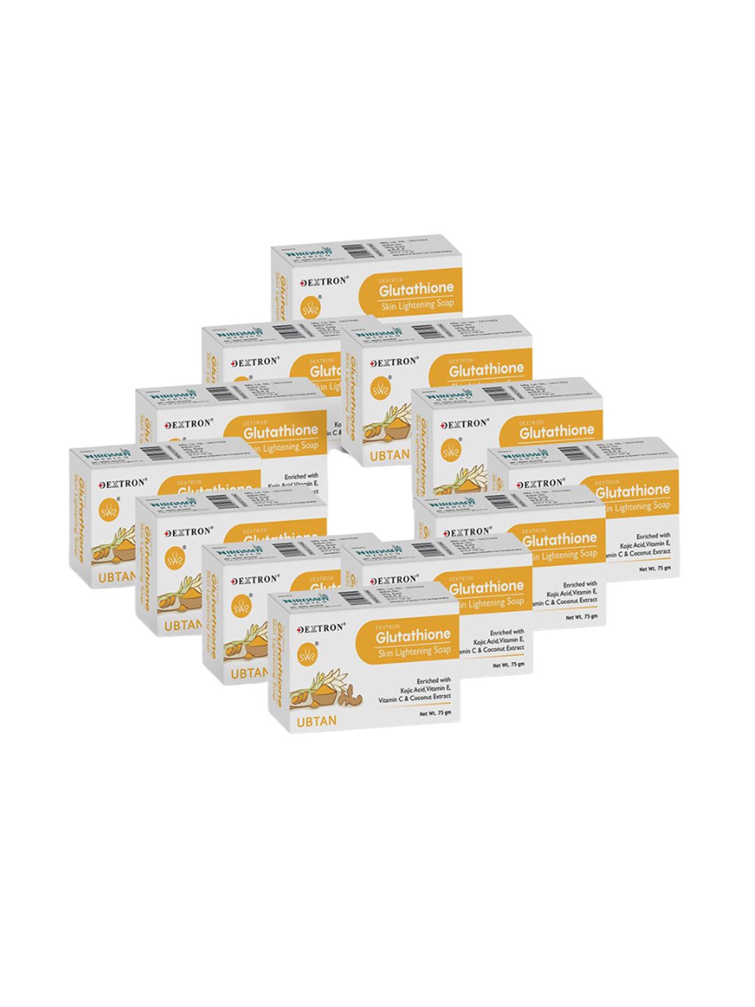 Buy Dextron Set Of 9 Glutathione Soap With Ubtan For Skin Brightening - 75  g Each - Soap for Unisex 33434676