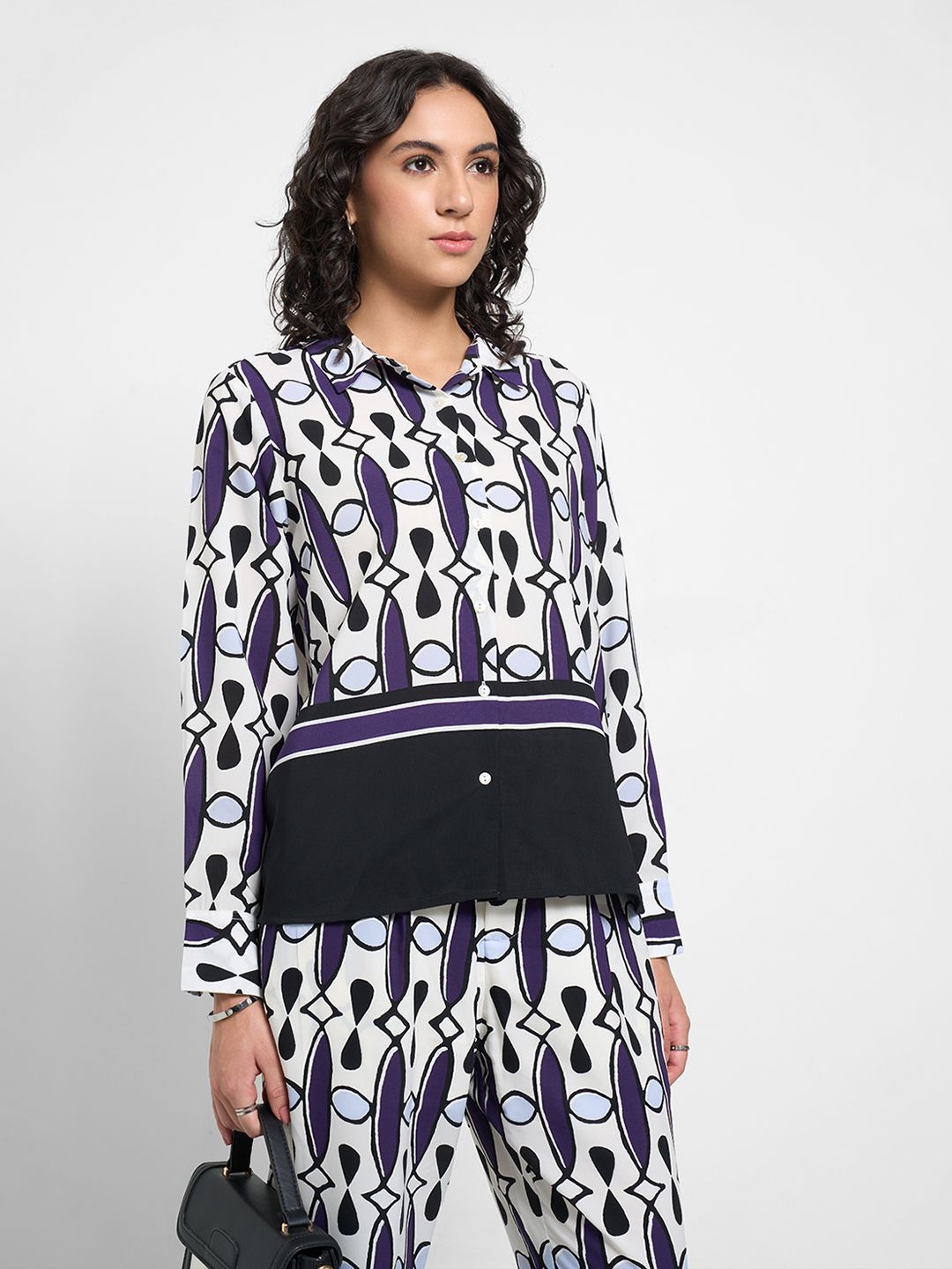 Annabelle by Pantaloons Abstract Print Shirt Style Top