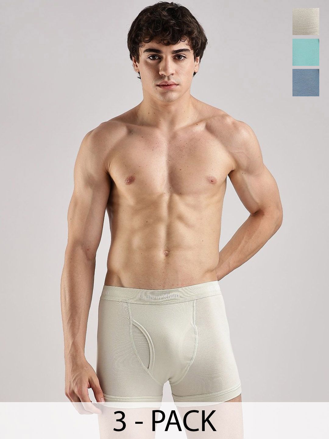 Calvin Klein Underwear Men Pack Of 3 Cotton Low Rise Trunks-NB2615959