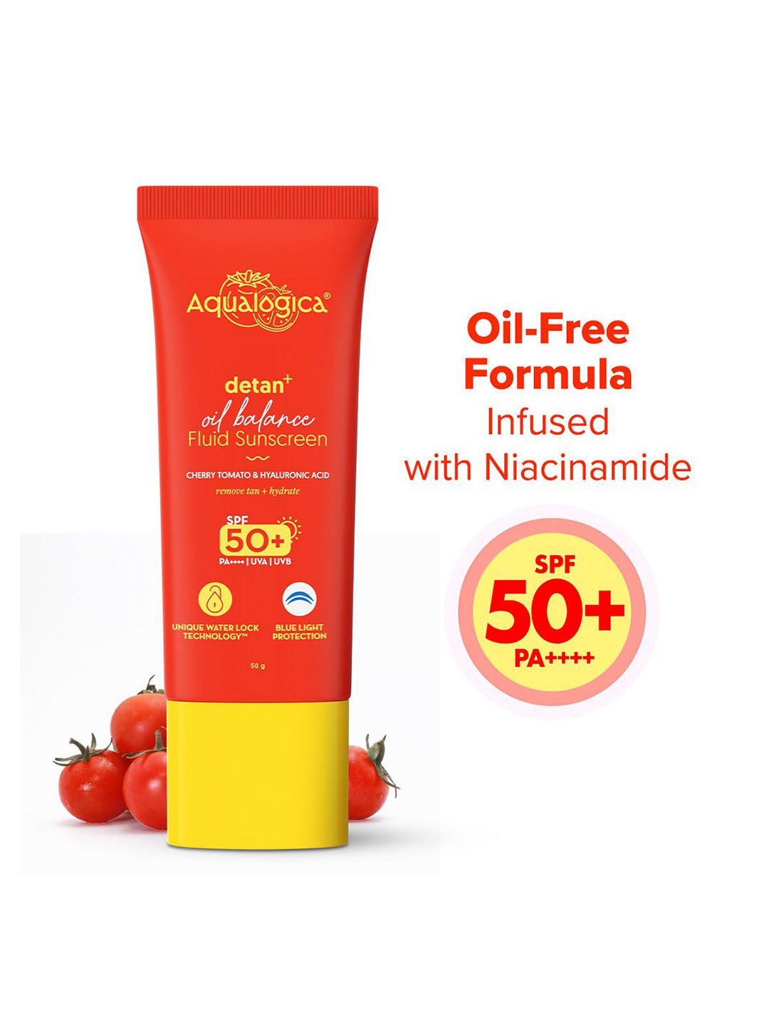 Aqualogica Aqualogica Detan+ Oil Balance Fluid UVA UVB SPF 50+ PA++++ Sunscreen - 50g