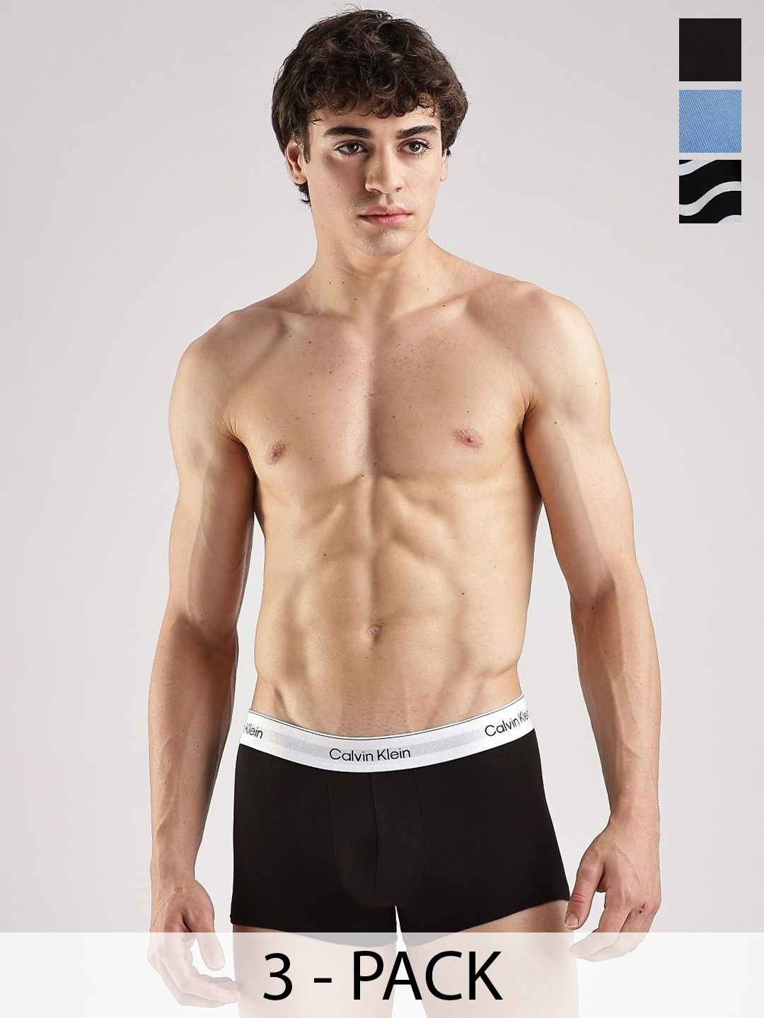 Calvin Klein Underwear Pack Of 3 Striped Low Rise Trunk NB4389431