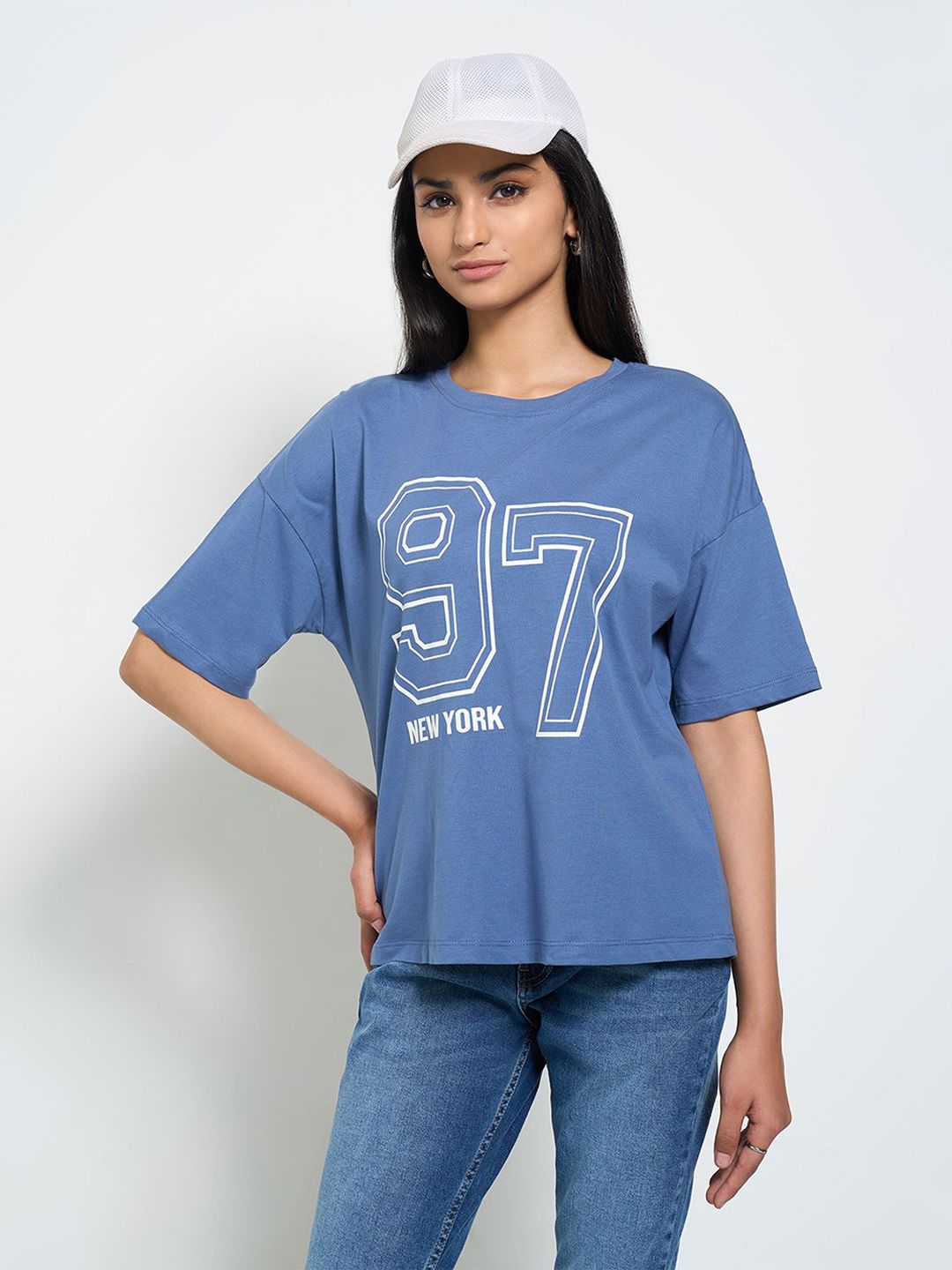 Buy SF JEANS by Pantaloons Women Round Neck Cotton Top - Tops for