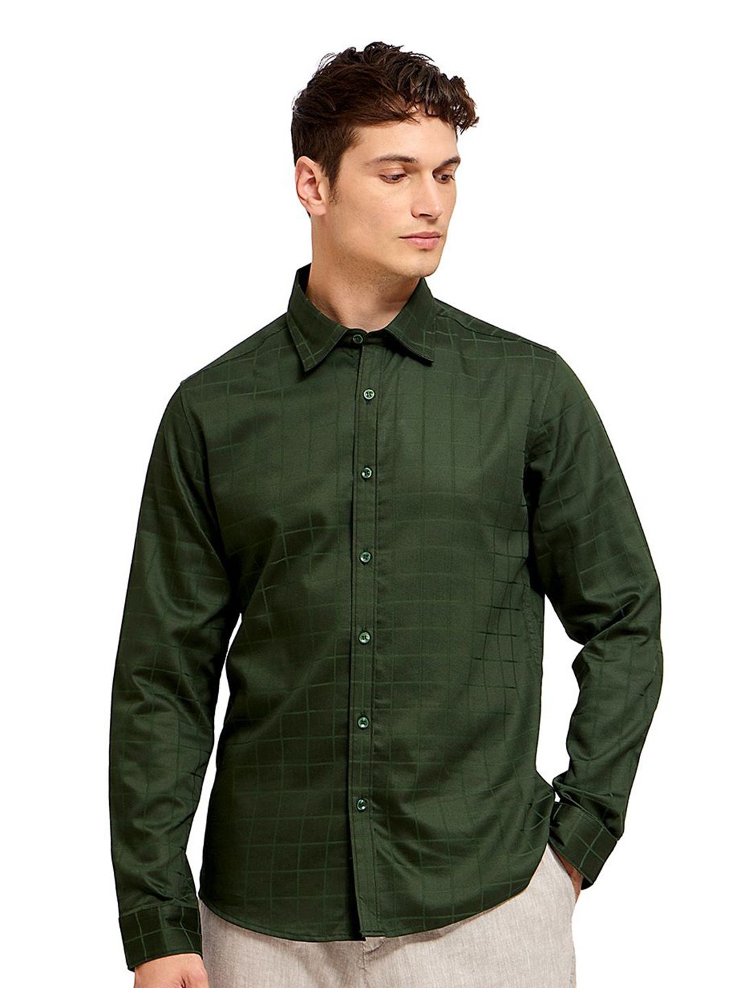 Mast & Harbour Men Comfort Slim Fit Opaque Striped Casual Shirt