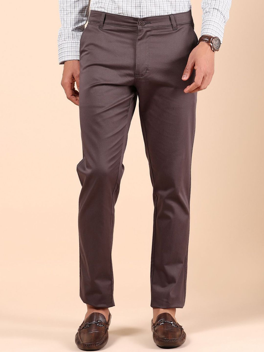V-Mart Men Low-Rise Regular Fit Trousers