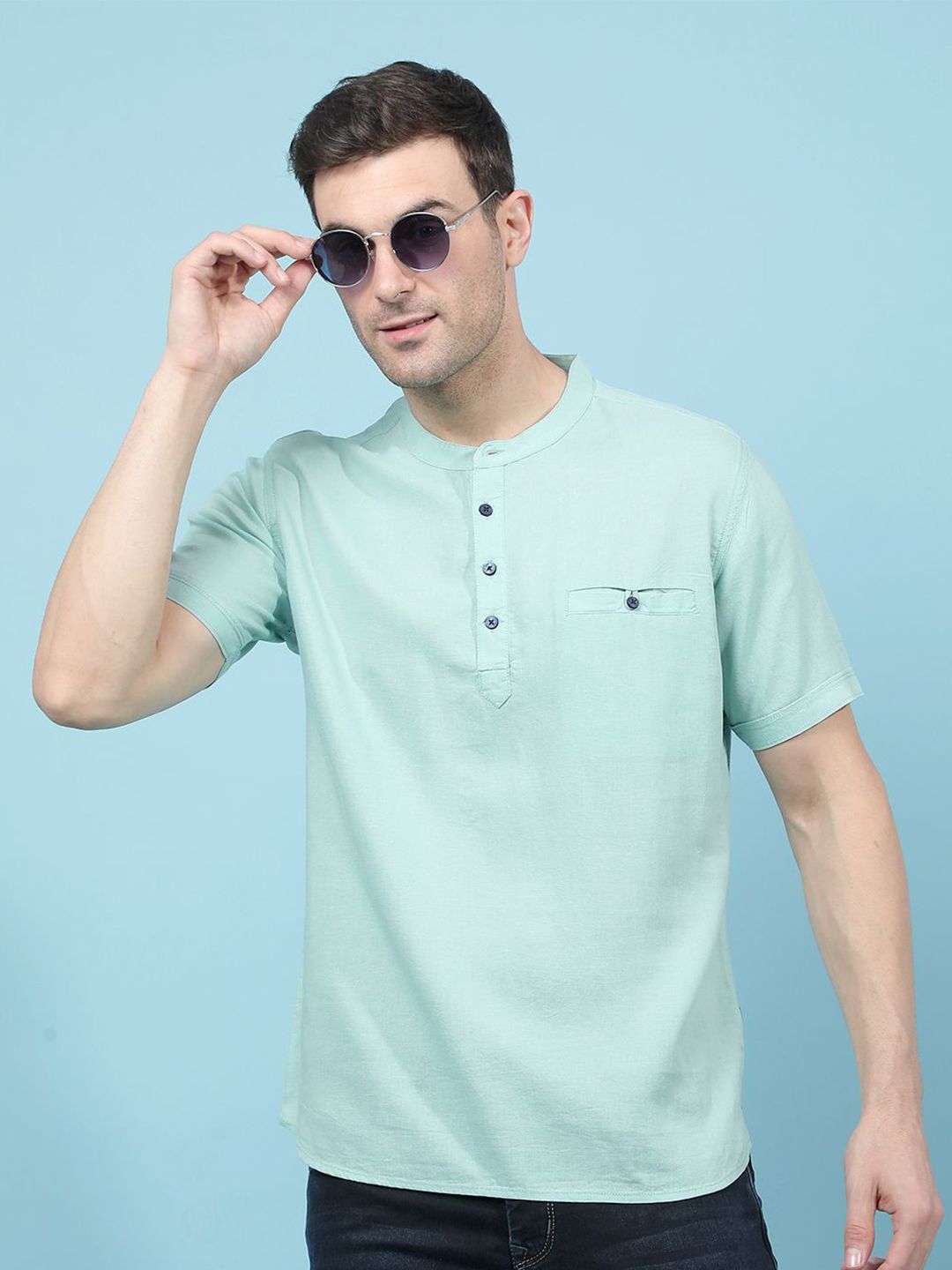 Crimsoune Club Mandarin Collar Kurta
