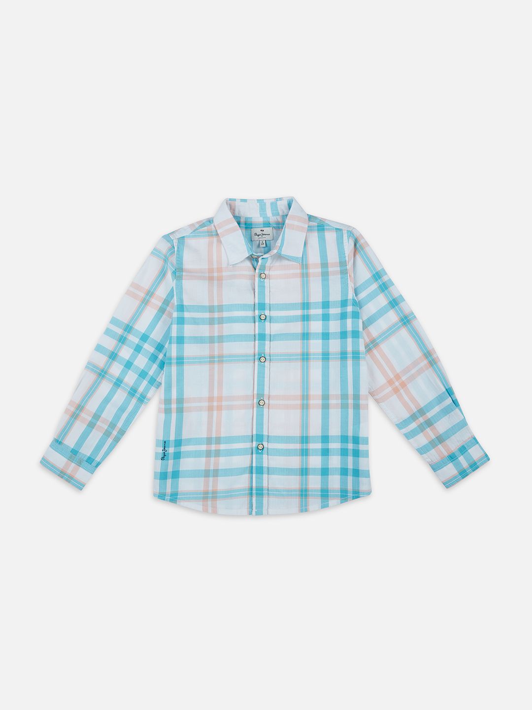Pepe Jeans Boys Tartan Checks Checked Regular Fit Casual Shirt