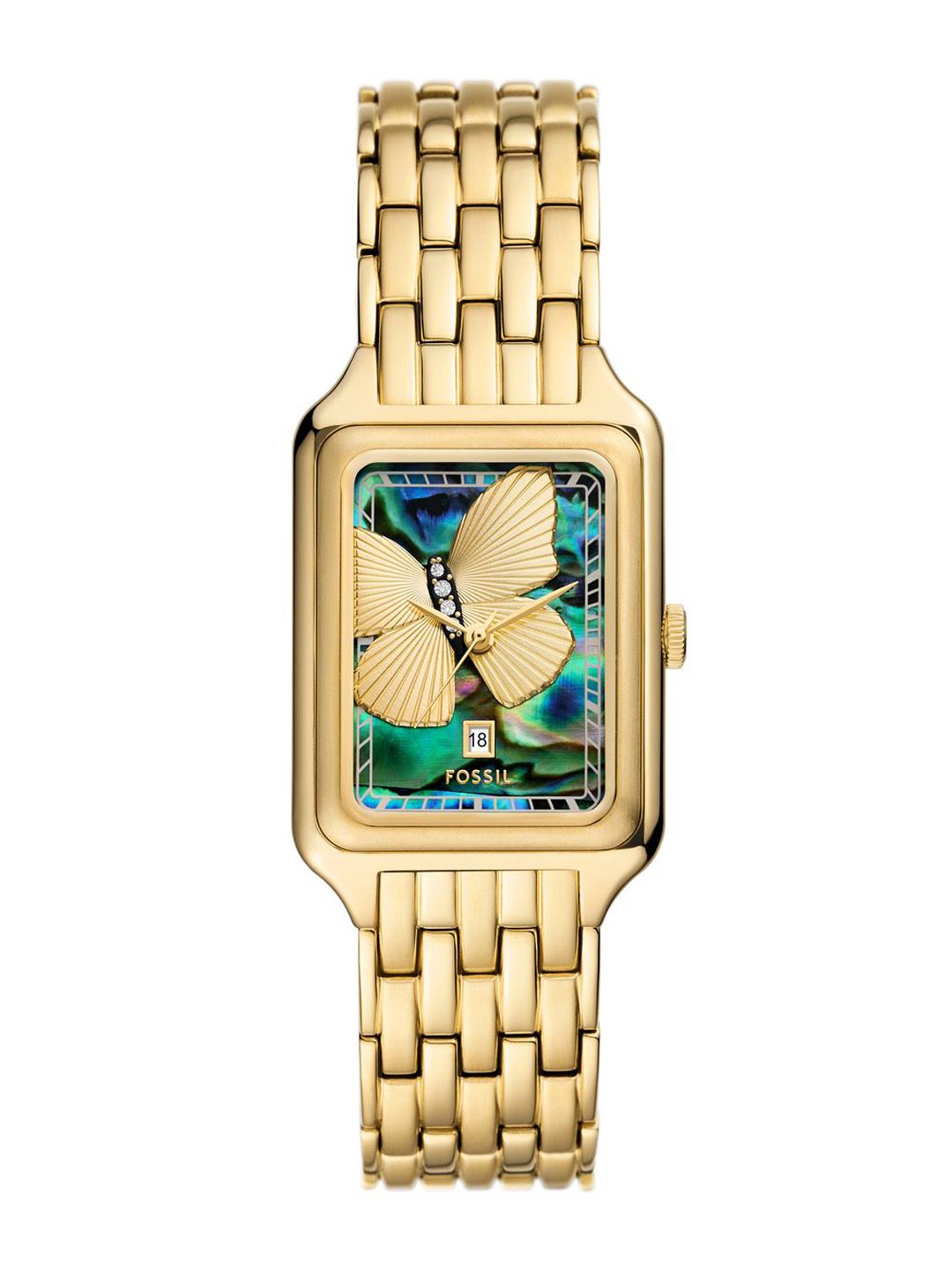 Fossil Fossil Women Printed Dial & Stainless Steel Straps Analogue Watch AK_ES5409