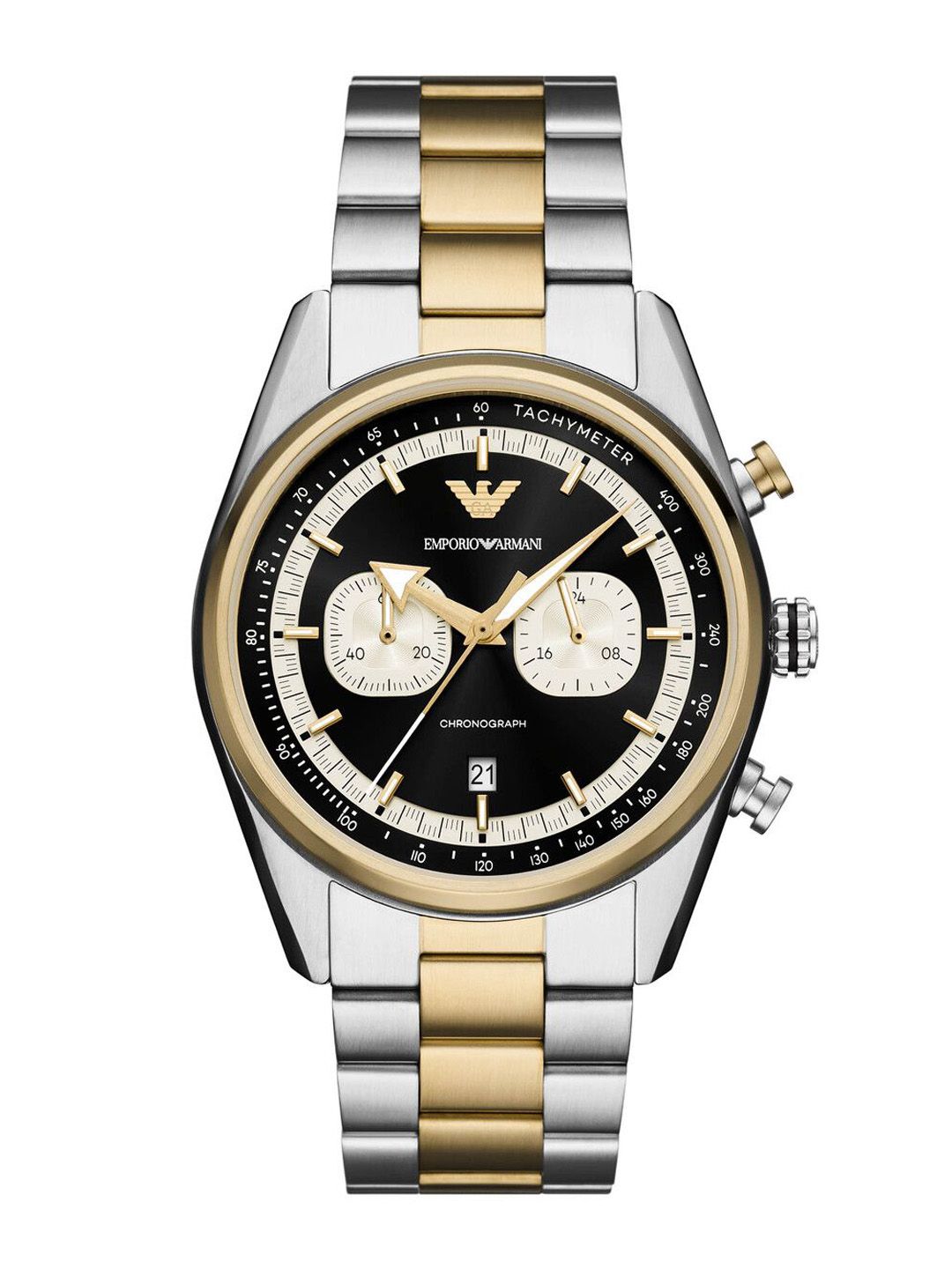 Emporio Armani Emporio Armani Men Dial & Stainless Steel Straps Analogue Watch
