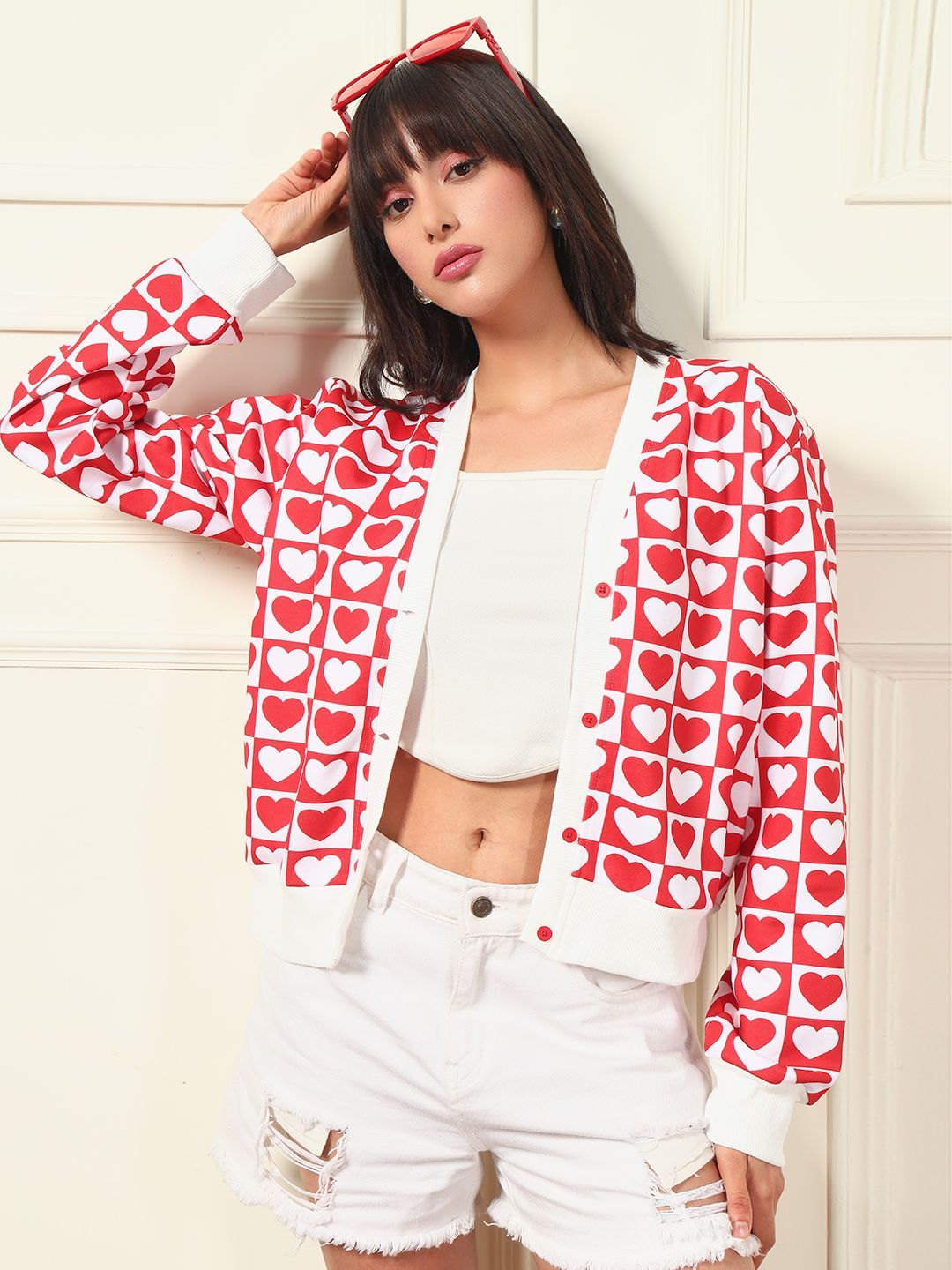 TANDUL Women Printed Long Sleeves Cardigan