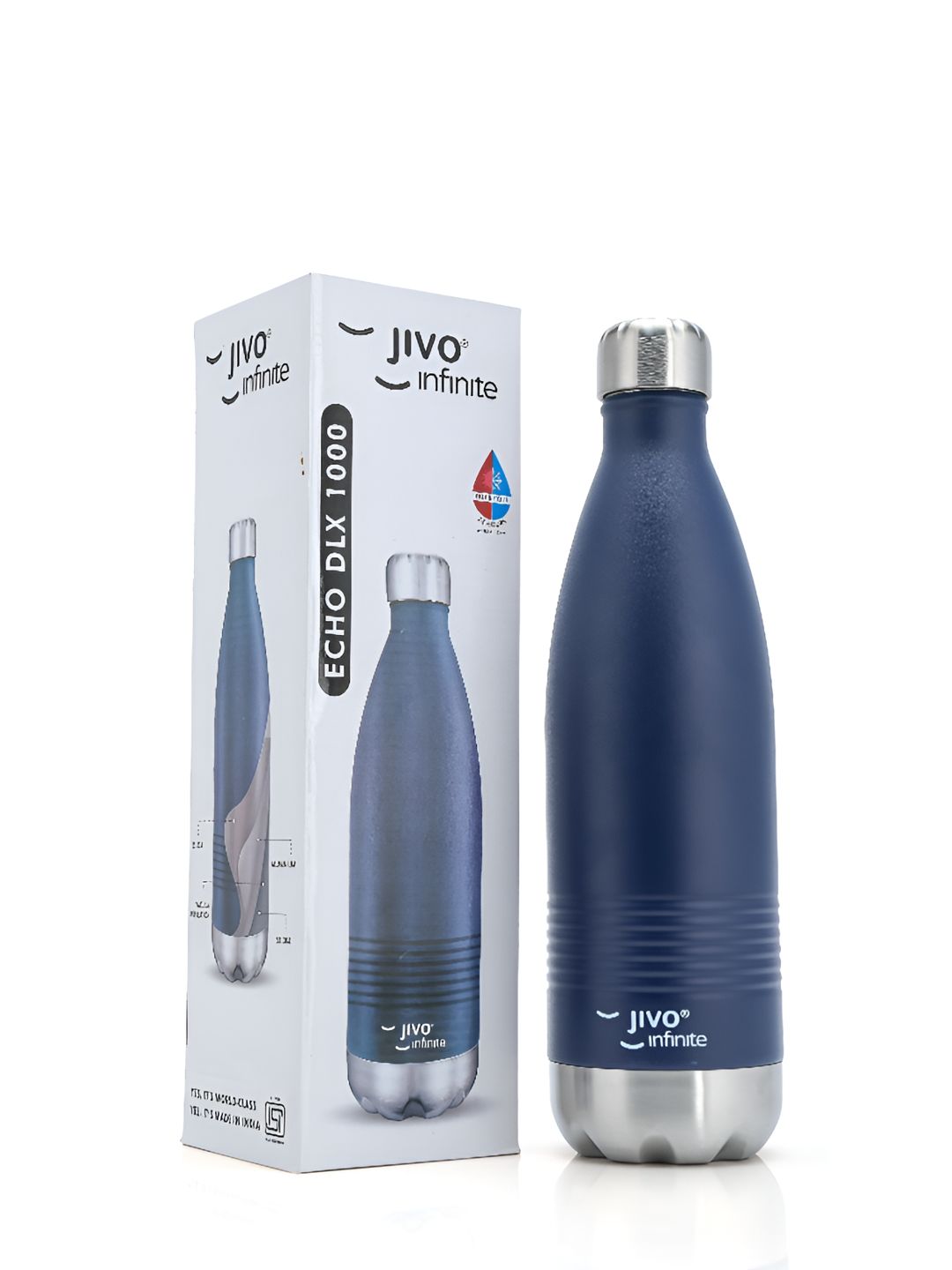 Buy JIVO INFINITE Echo DLX Blue Solid Stainless Steel Spill Proof