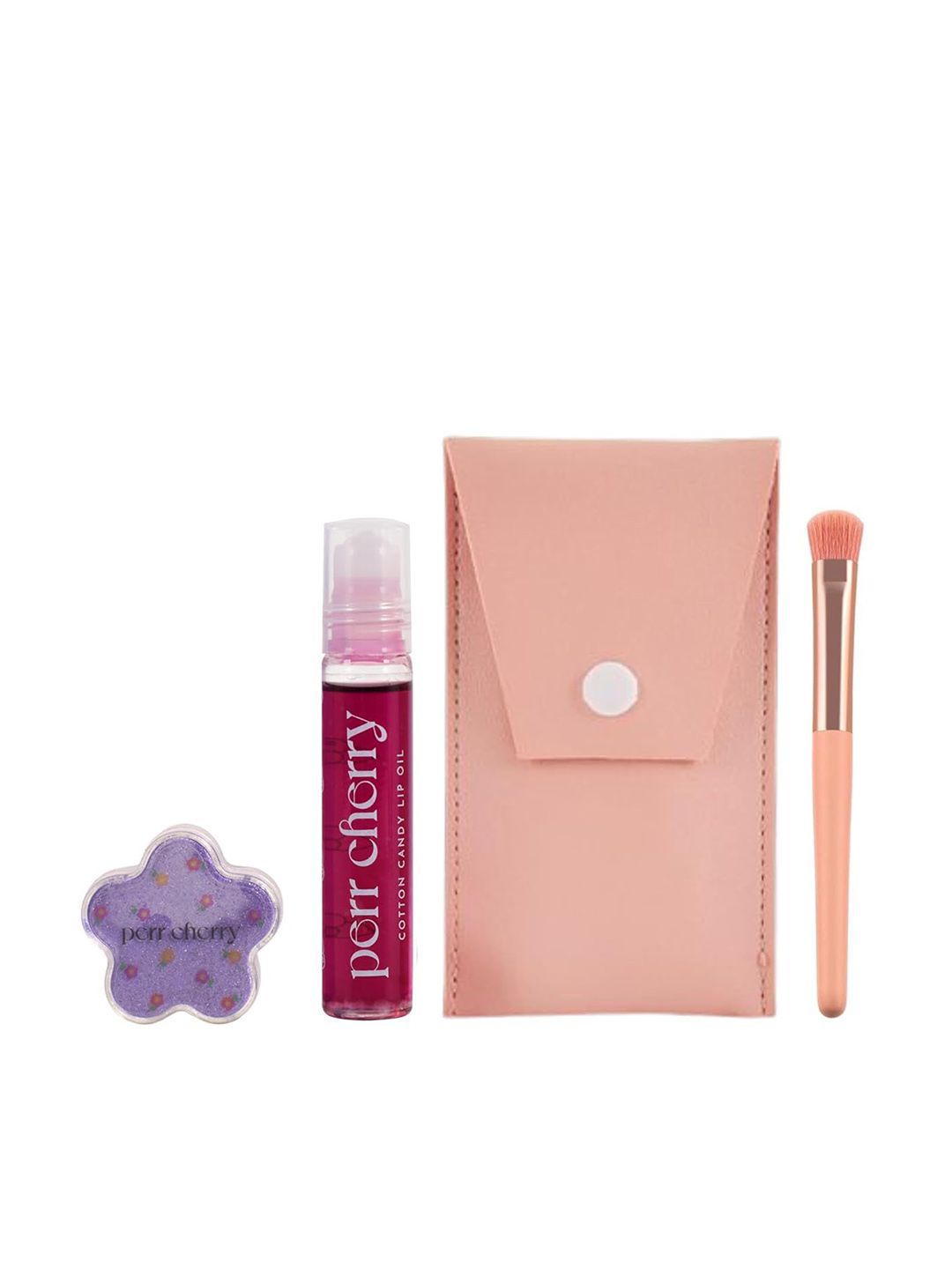 Buy PERR CHERRY Set Of 4 Cotton Candy Lip Oil- Highlighter- Peery