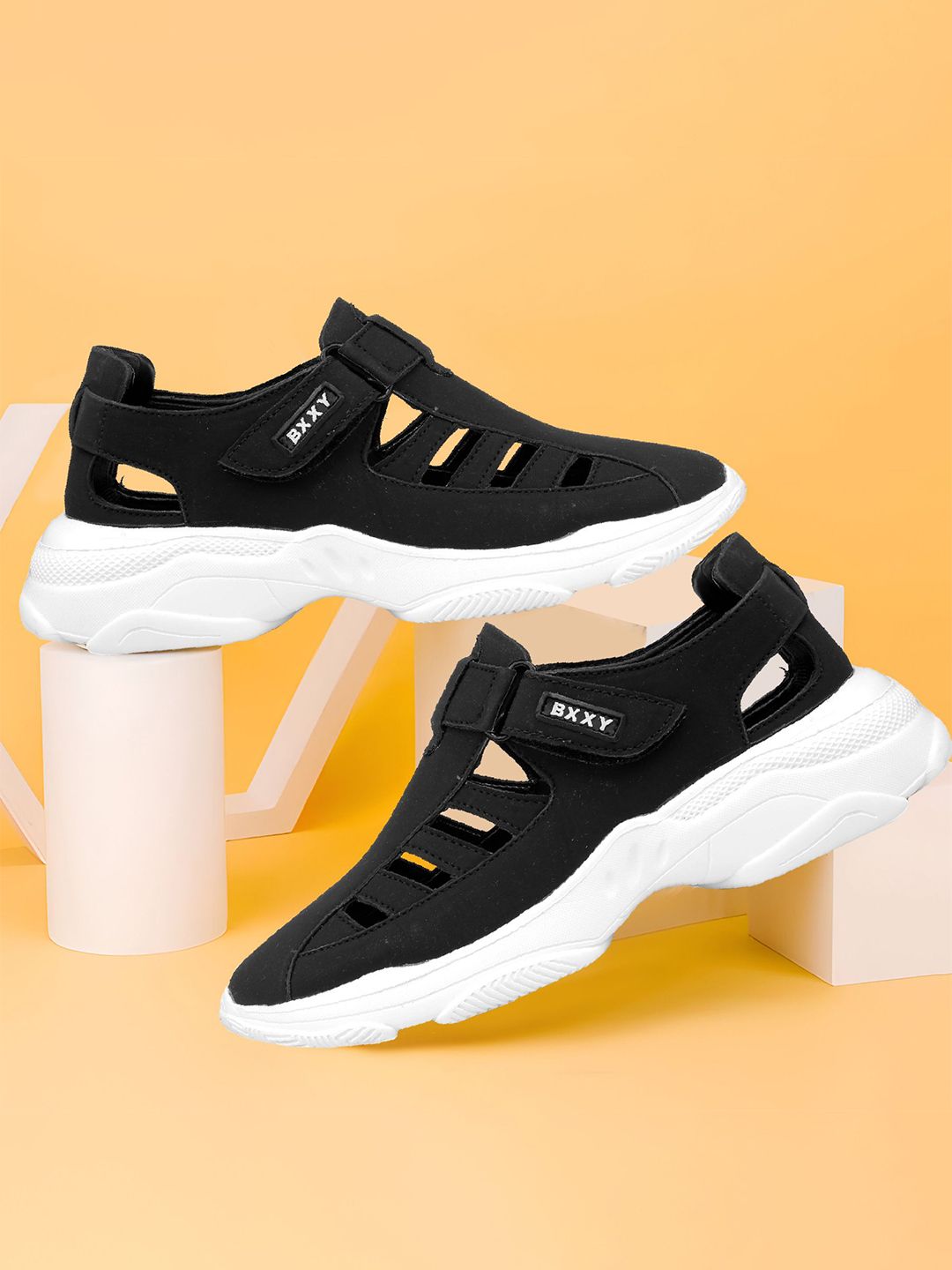 Bxxy Men Leather Shoe-Style Sandals