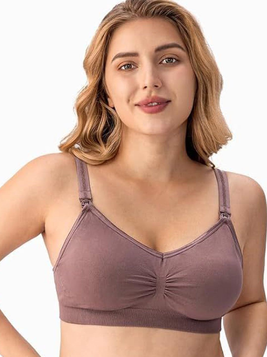 BRACHY  Women Plus Sizes Full Coverage Maternity Seamless Bra