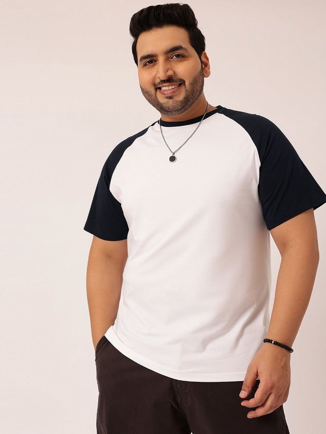 Toodle Plus Men Plus Size Colourblocked T-Shirt