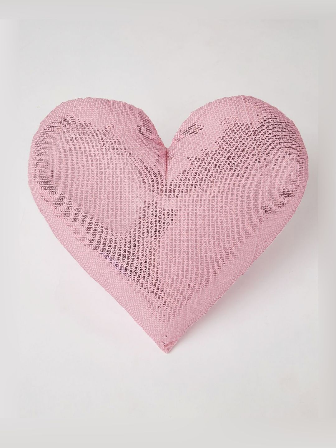 Myntra Elegant Homes Pink Set of 2 Heart Shaped Sequined Love Cushions