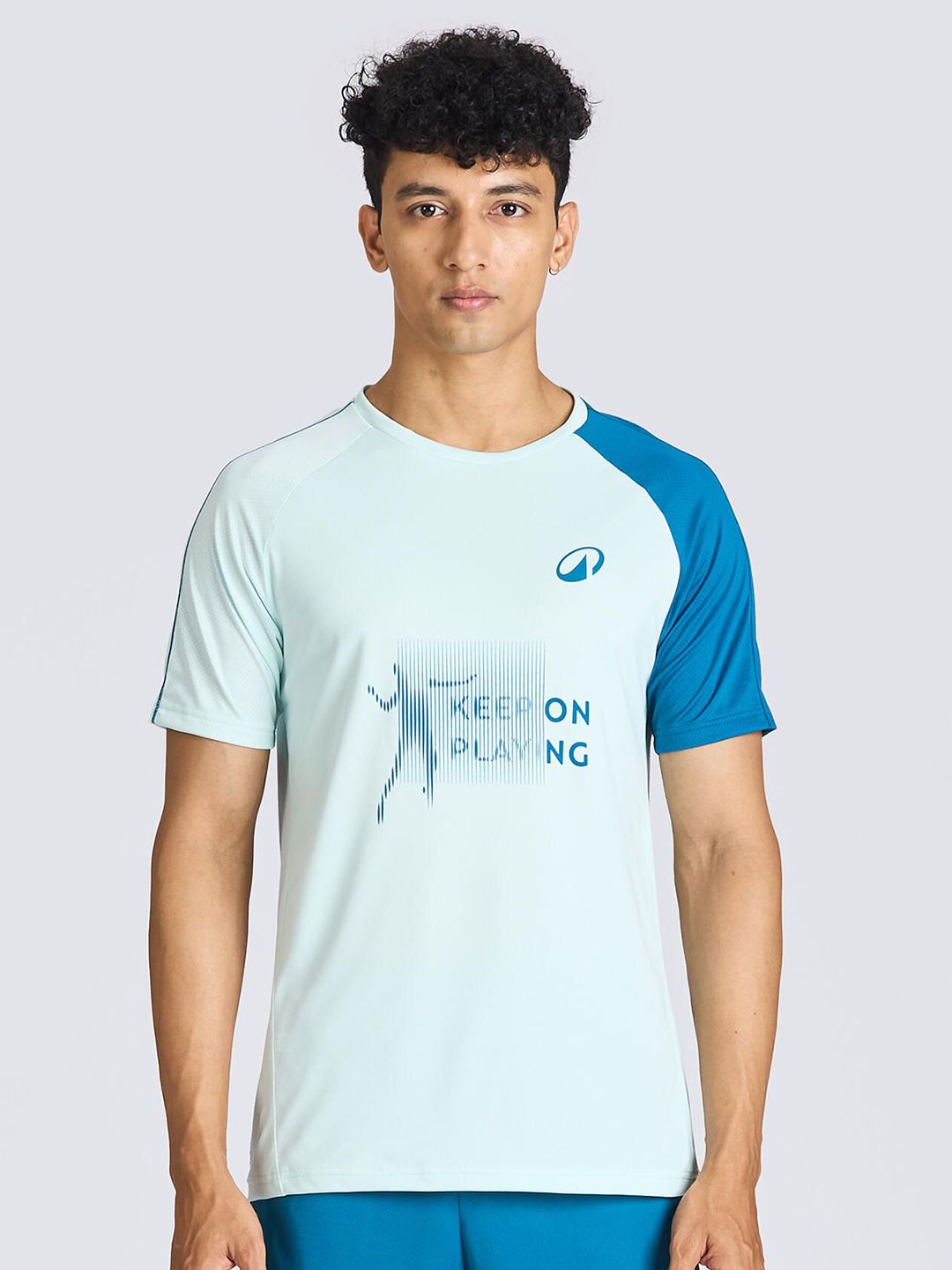 Decathlon Kuikma - Men Blue Sensation 530 Moisture Management Badminton T-Shirt