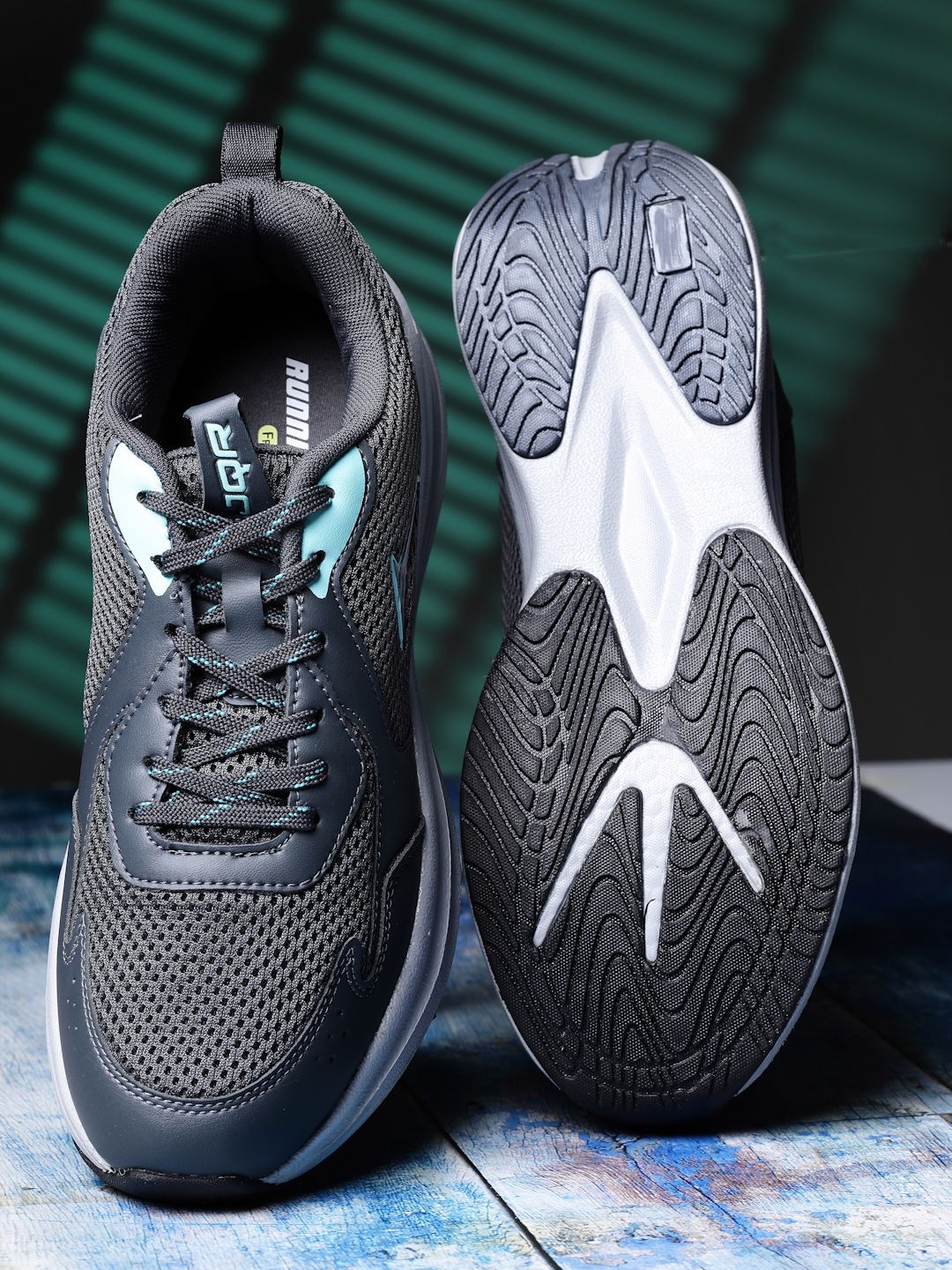 JQR Men Kronos Mesh Running Non-Marking Shoes