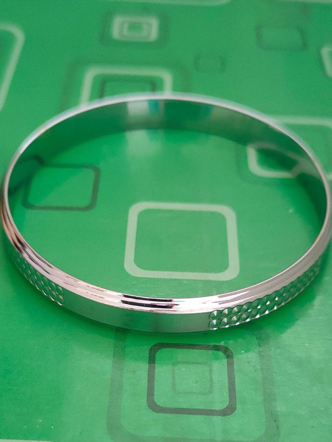 M Men Style Men Silver-Plated Cuff Bracelet