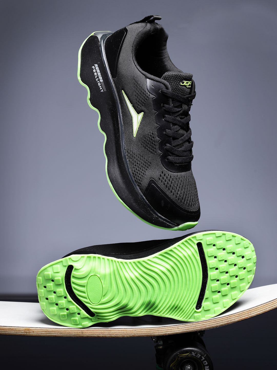 JQR Pollux Men Mesh Air Cooled Memory Foam Running Non-Marking Shoes