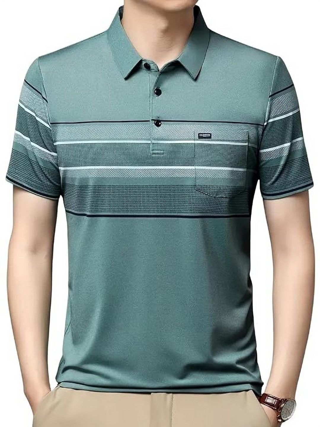 R.Code by The Roadster Life Co. Men Polo Collar T-shirt
