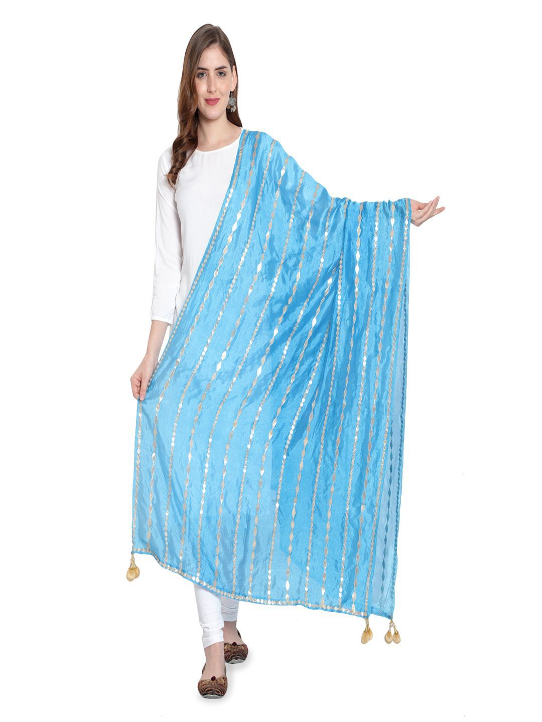 Karthav Fashion Greometric Gotta Patti Dupatta