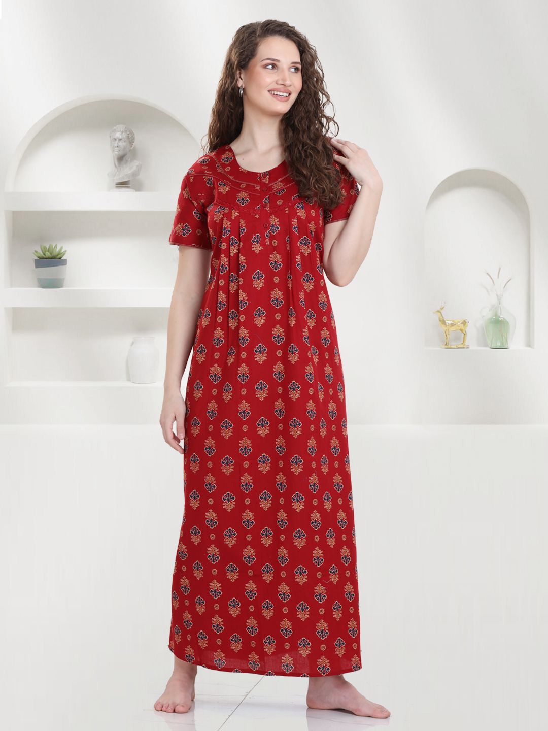 QUIRA QUIRA Printed Maxi Nightdress