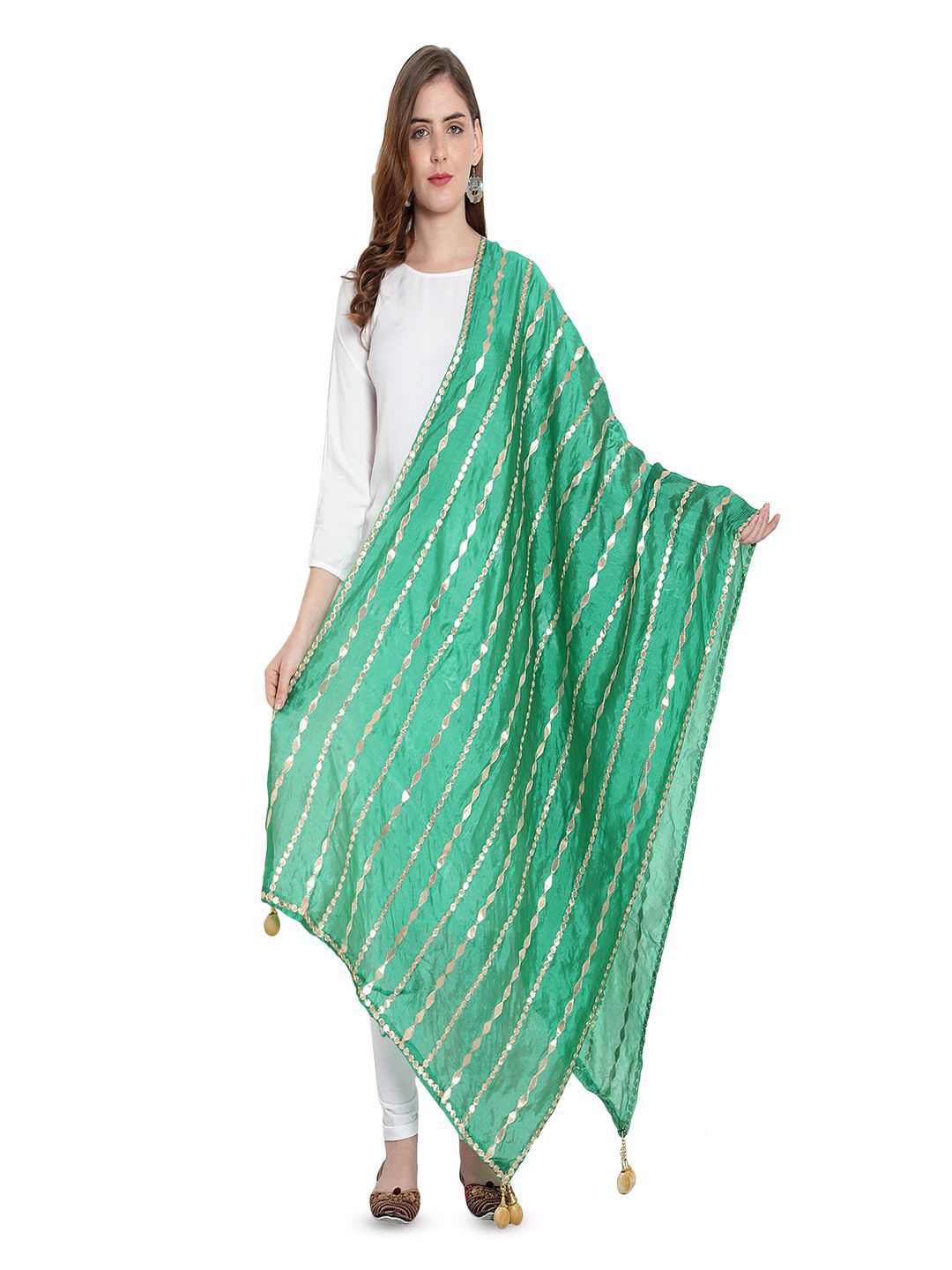 Karthav Fashion Greometric Gotta Patti Dupatta