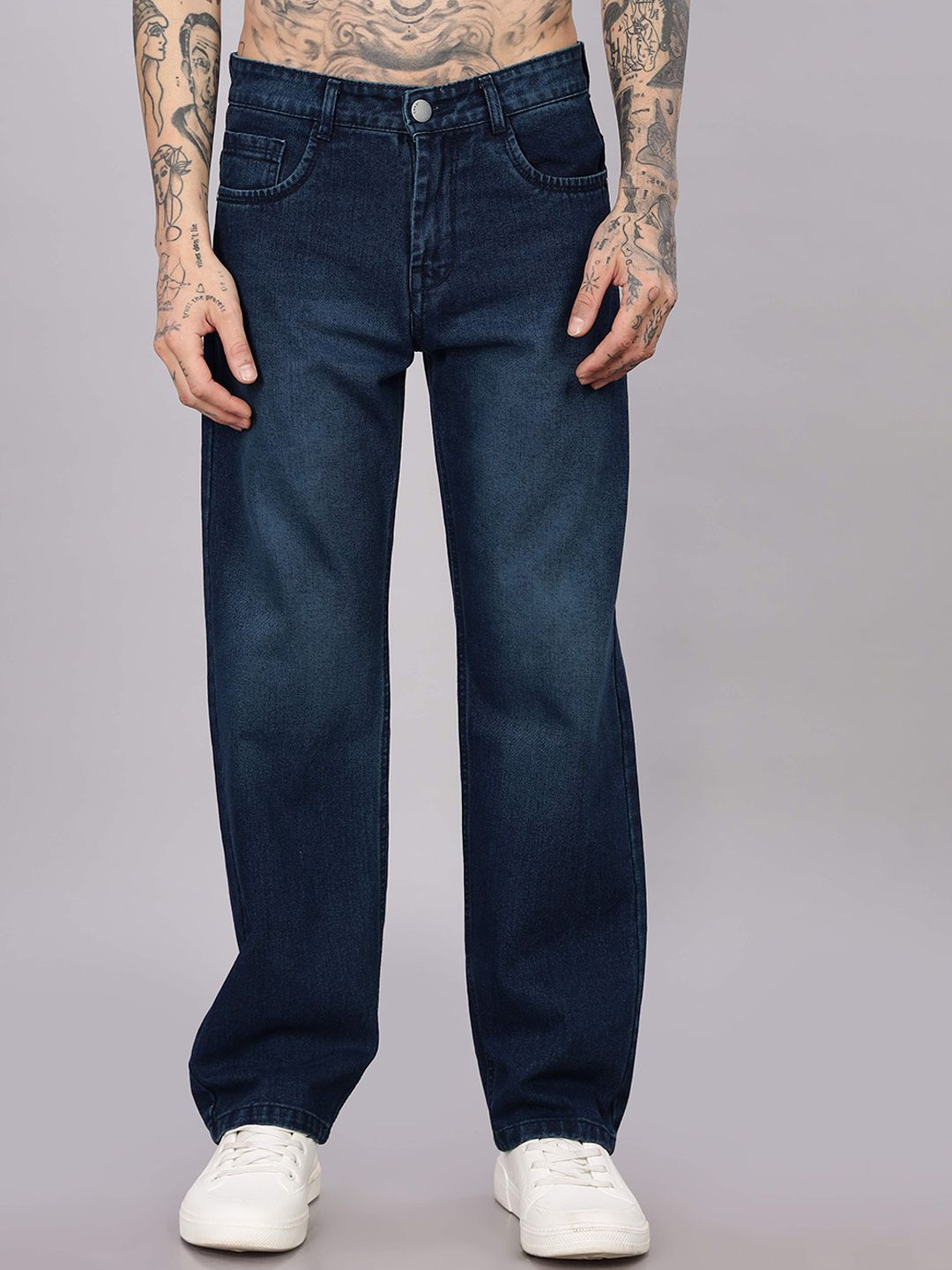 Kolor Fusion Men Cotton Loose Mid-Rise Light Fade Jeans